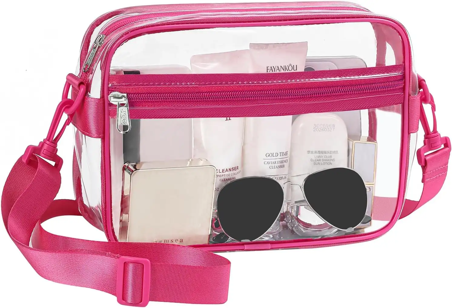 bagail-clear-stadium-approved-crossbody-purse-rectangle-transparent-bag-with-adj image 6