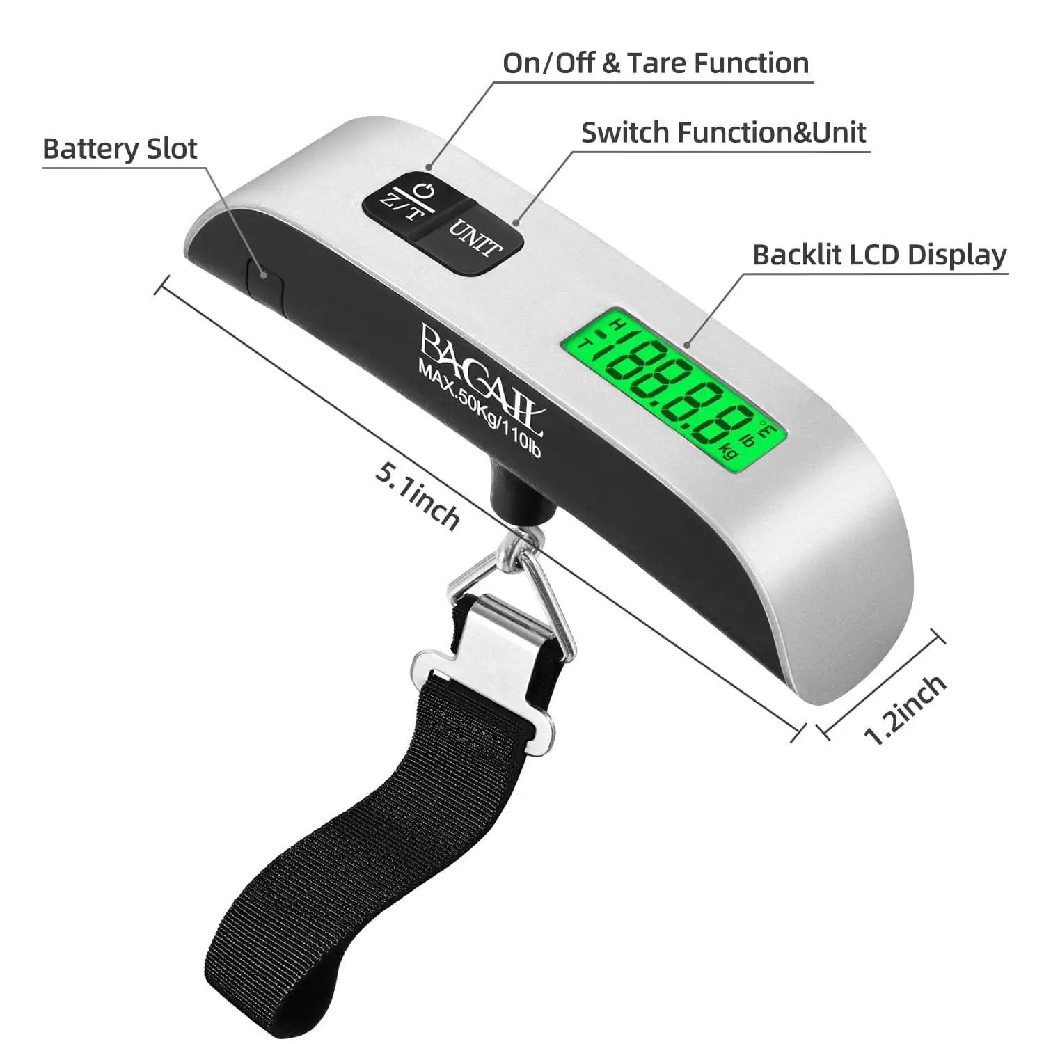bagail-luggage-scale-110lbs-with-backlit-lcd-display image 4