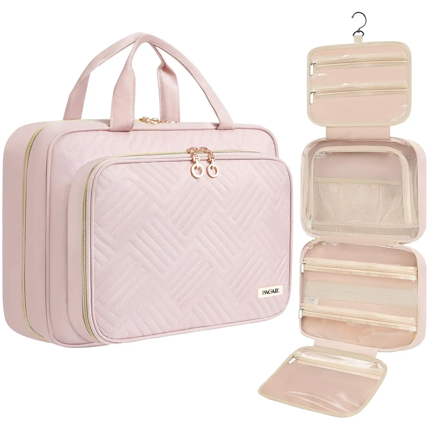 bagail-hanging-toiletry-bag-for-women-water-resistant-cosmetic-bag-with-jewelry- image 1