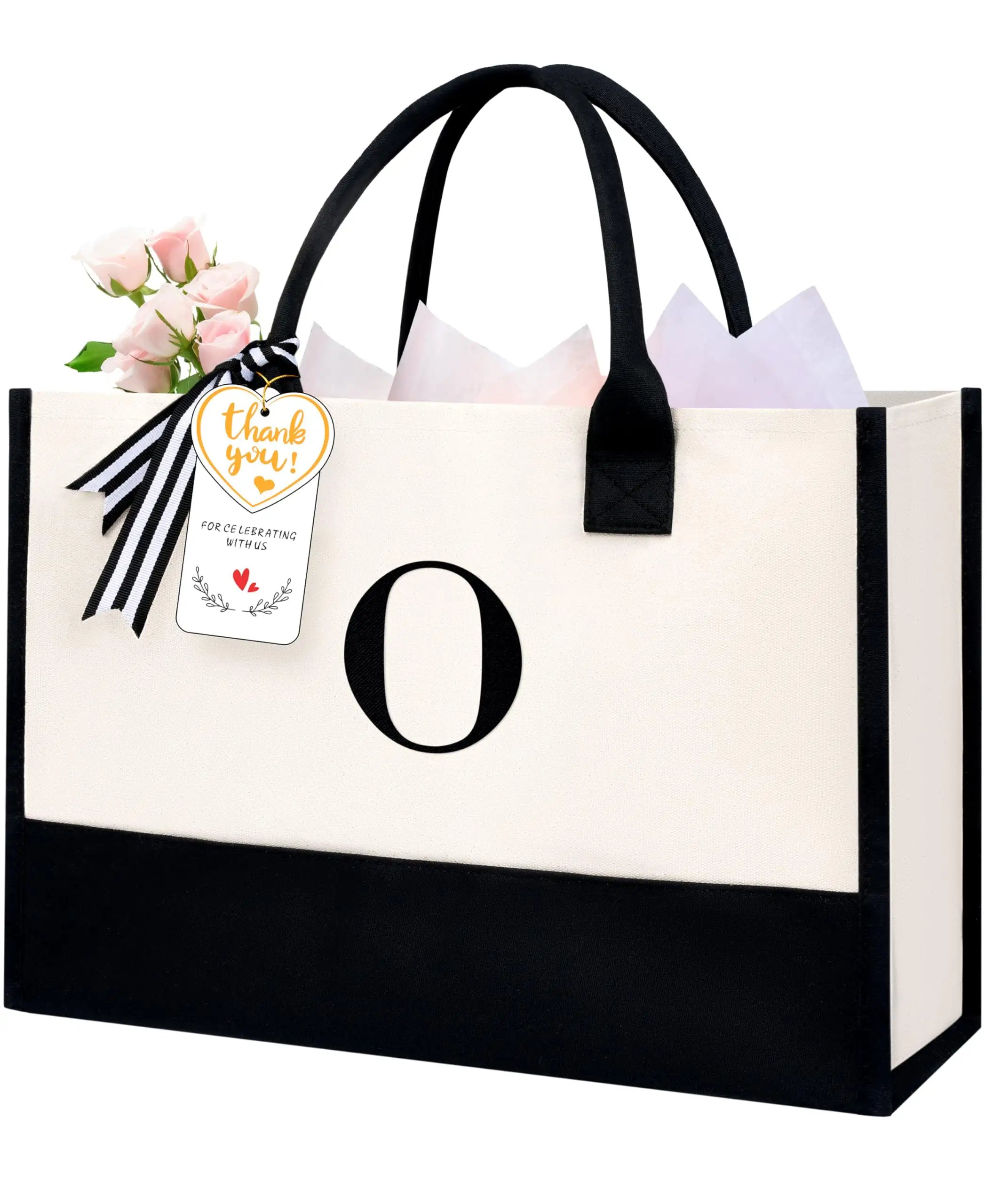 bagail-personalized-initial-tote-bag-custom-monogram-canvas-tote-for-women-teach image 7