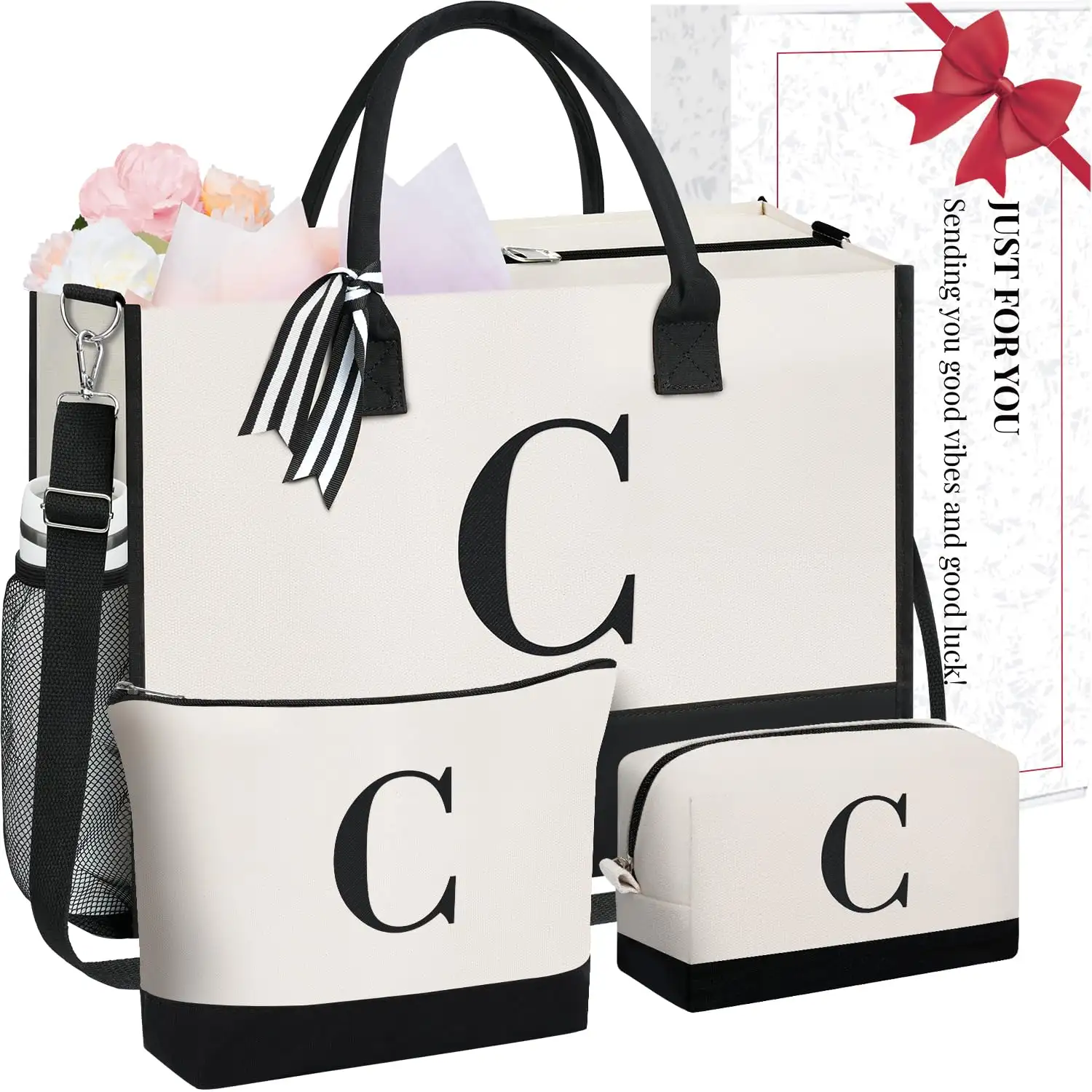 bagail-personalized-initial-tote-bag-custom-monogram-canvas-tote-for-women-teach image 8