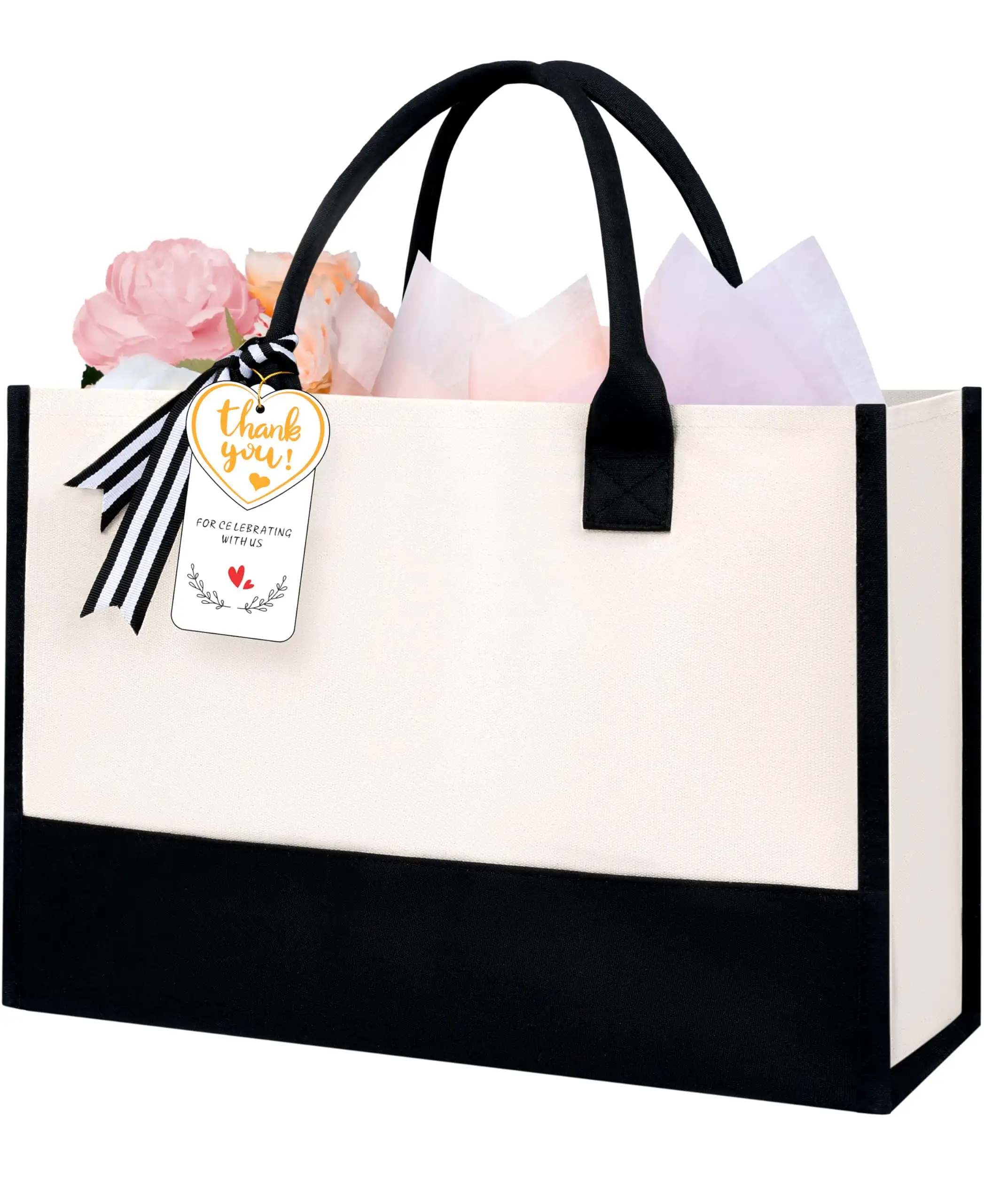 bagail-personalized-initial-tote-bag-custom-monogram-canvas-tote-for-women-teach image 4