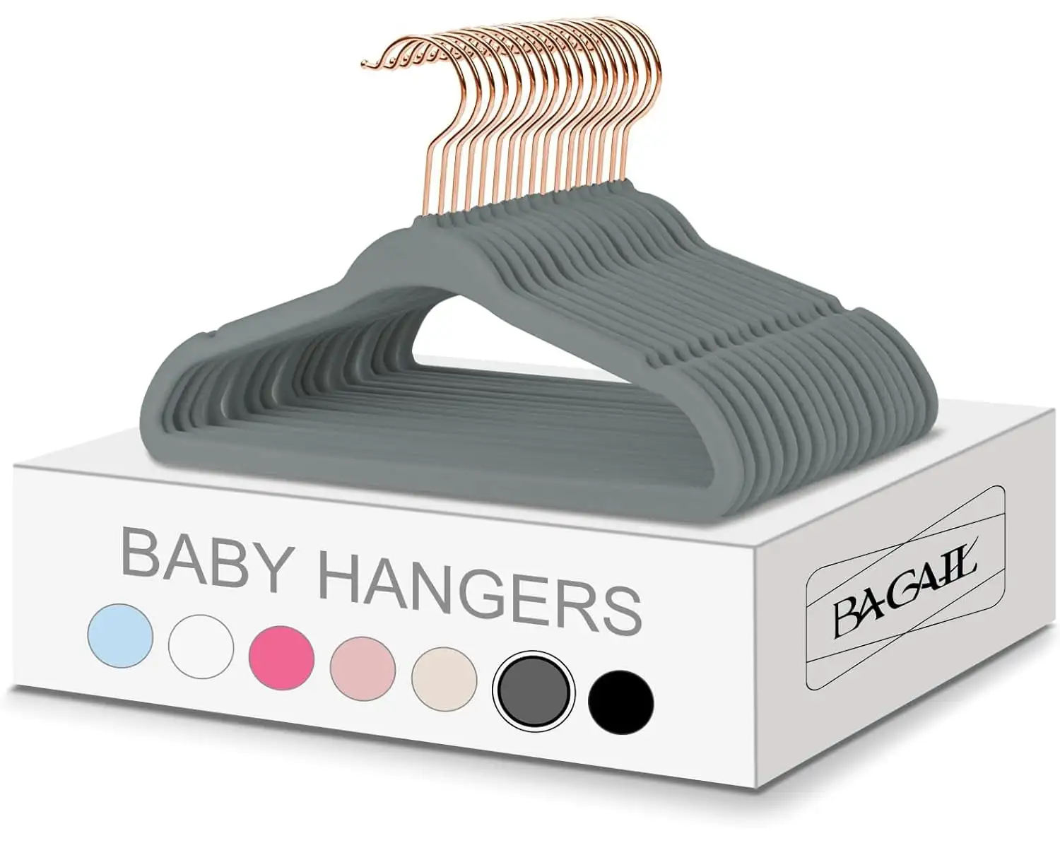 bagail-kids-velvet-hangers-11-inches-non-slip-baby-toddler-clothes-hangers image 5