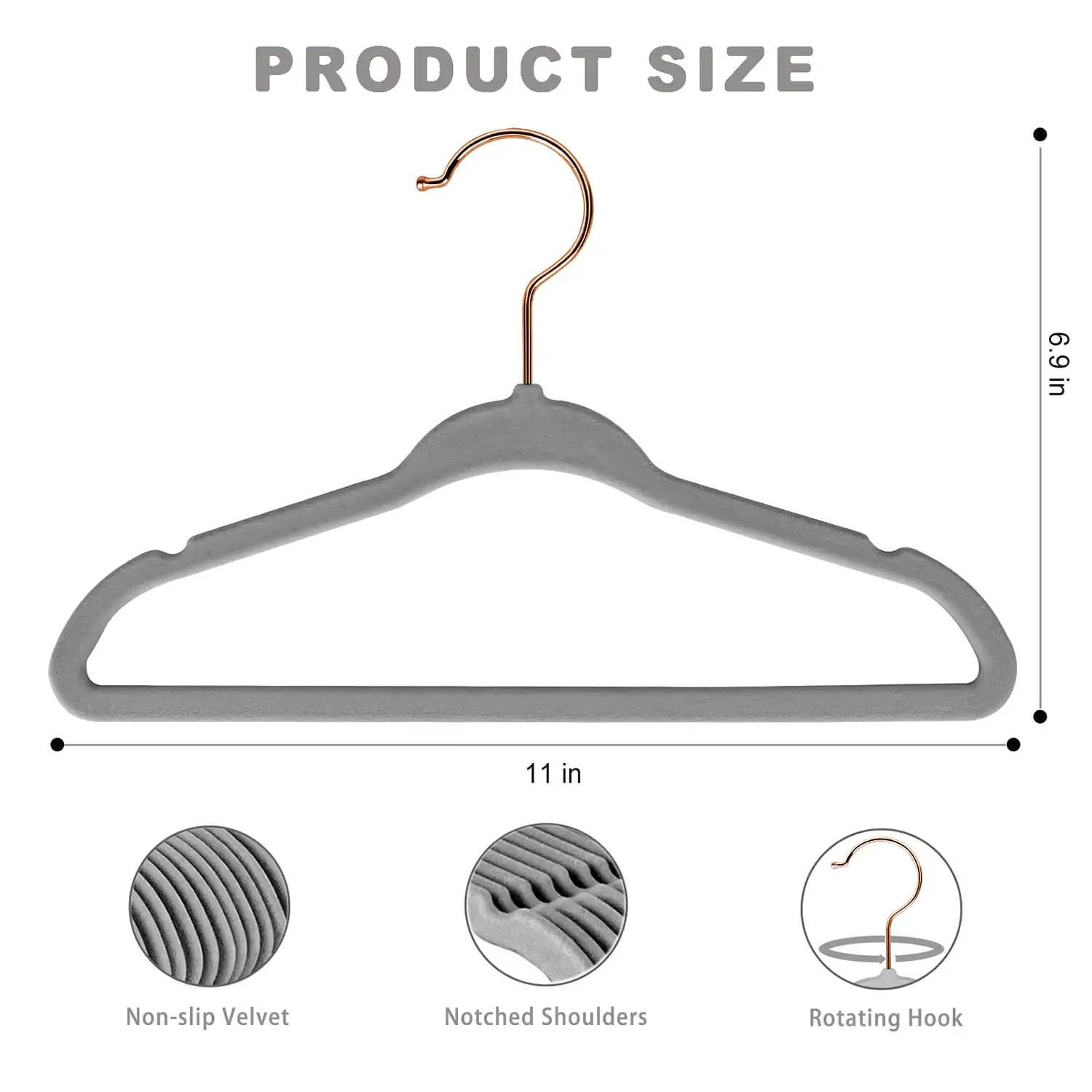 bagail-kids-velvet-hangers-11-inches-non-slip-baby-toddler-clothes-hangers image 6