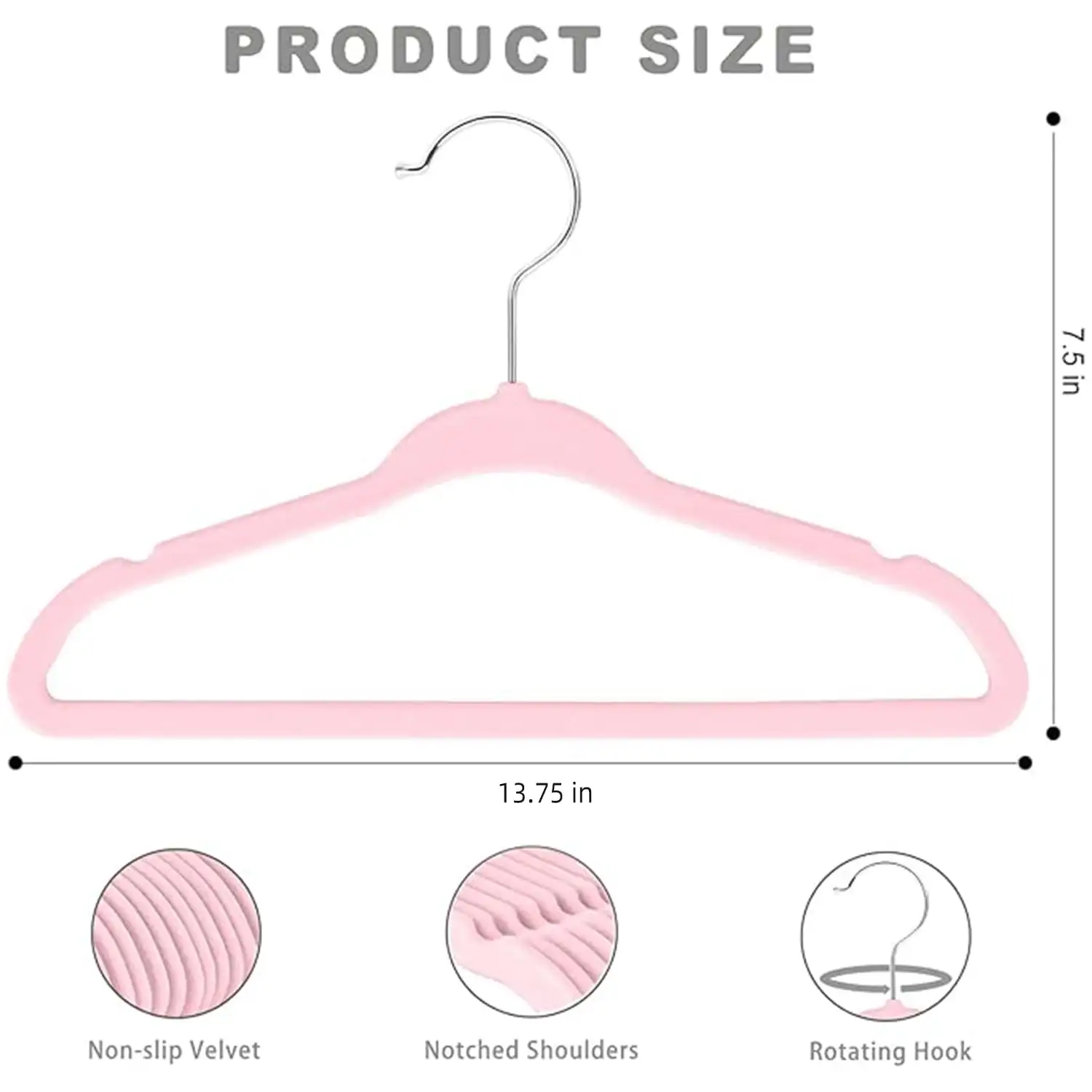 bagail-kids-velvet-hangers-11-inches-non-slip-baby-toddler-clothes-hangers image 8