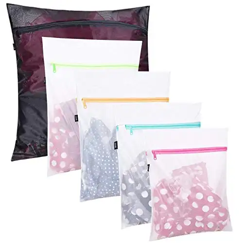 bagail-laundry-bag-mesh-wash-bags-for-delicates-lingerie-and-bras-5-piece-set-fi image 1