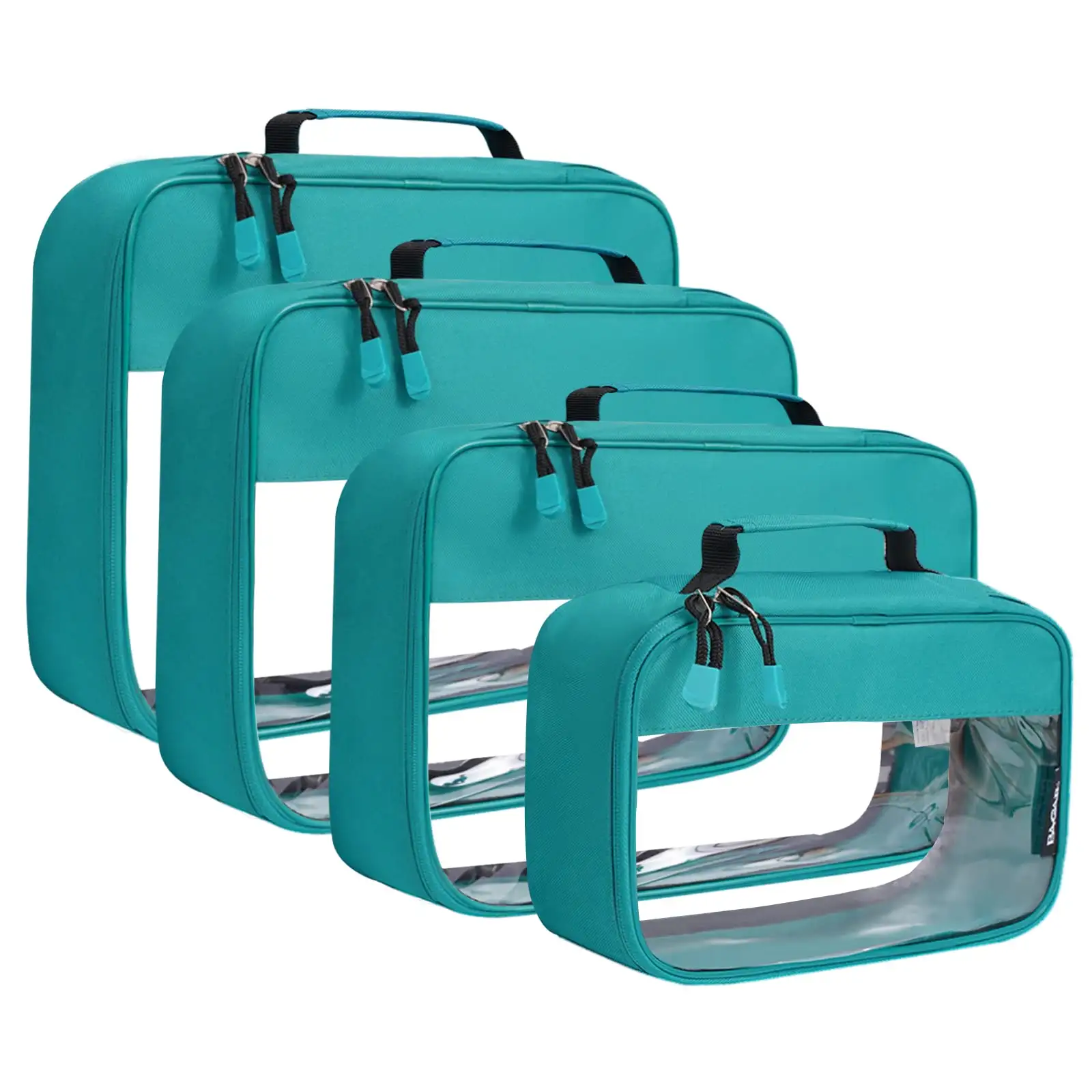 bagail-clear-packing-cubes-4-set-beige-see-through-travel-organizers-for-luggage image 5