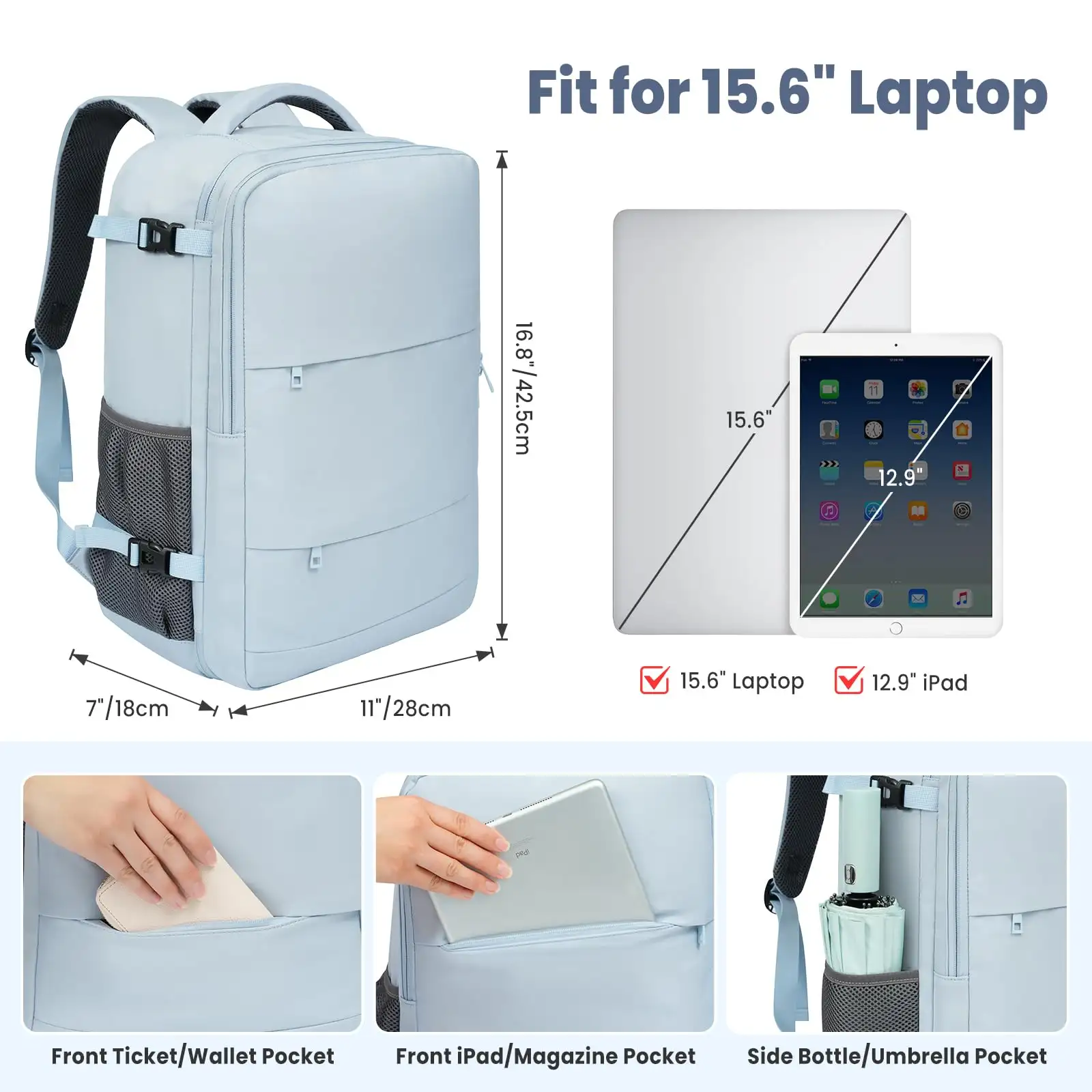 bagail-travel-laptop-backpack-with-usb-port-carry-on-size-multi-compartment-lugg image 4