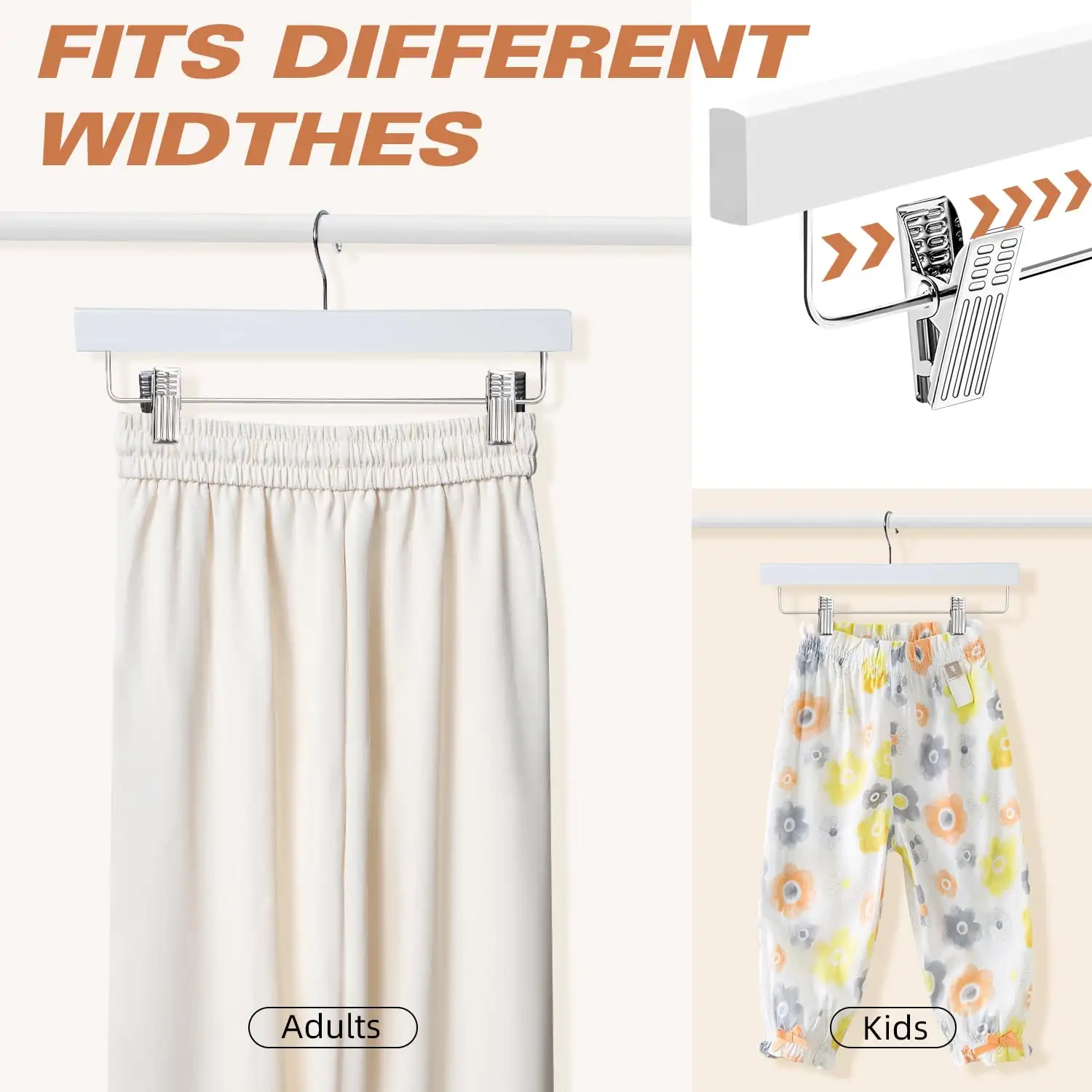 bagail-wooden-pants-hangers-with-adjustable-clips-360-swivel-hook-anti-rust-10-p image 8