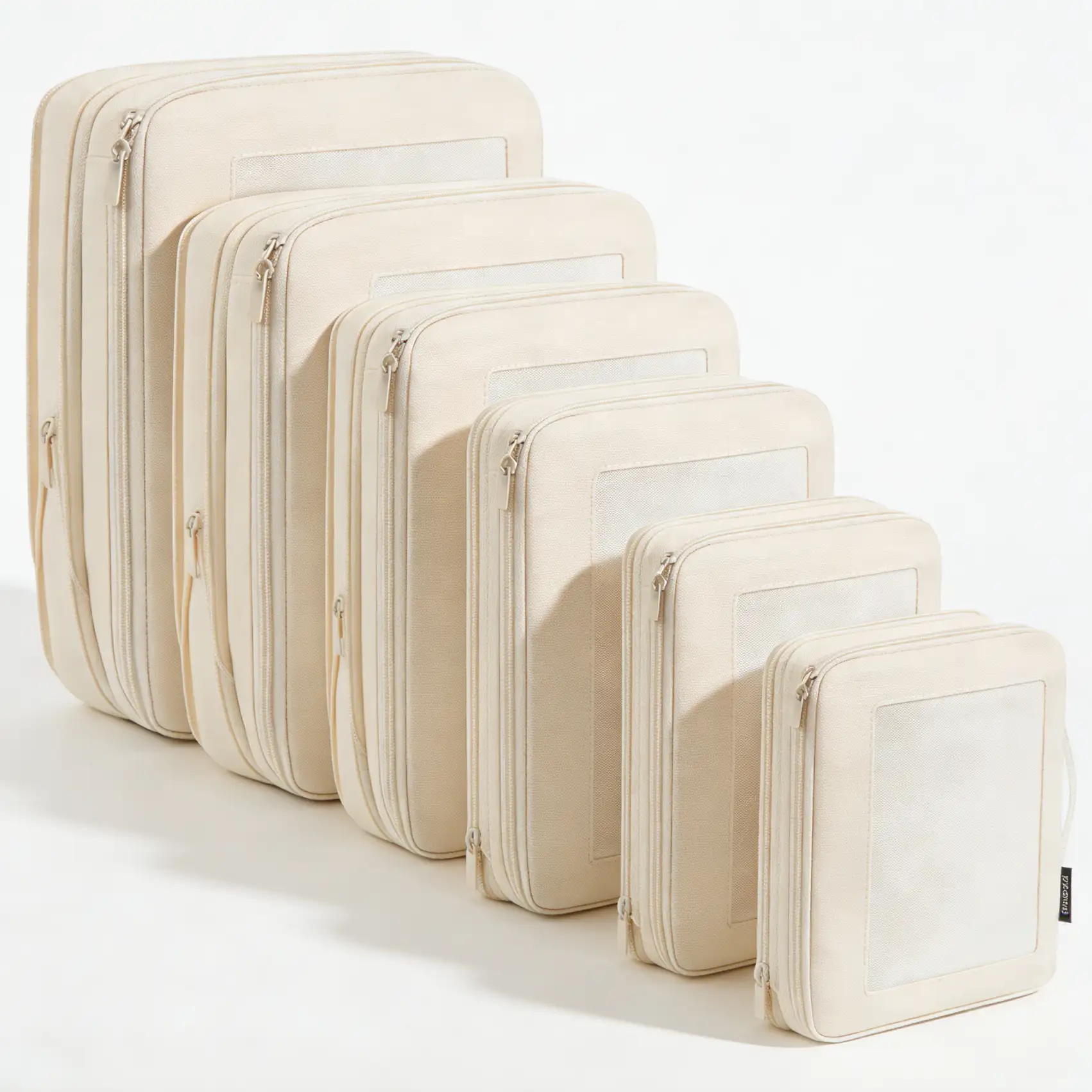 bagail-6-set-square-mesh-compression-packing-cubes-travel-organizers-for-luggage image 1