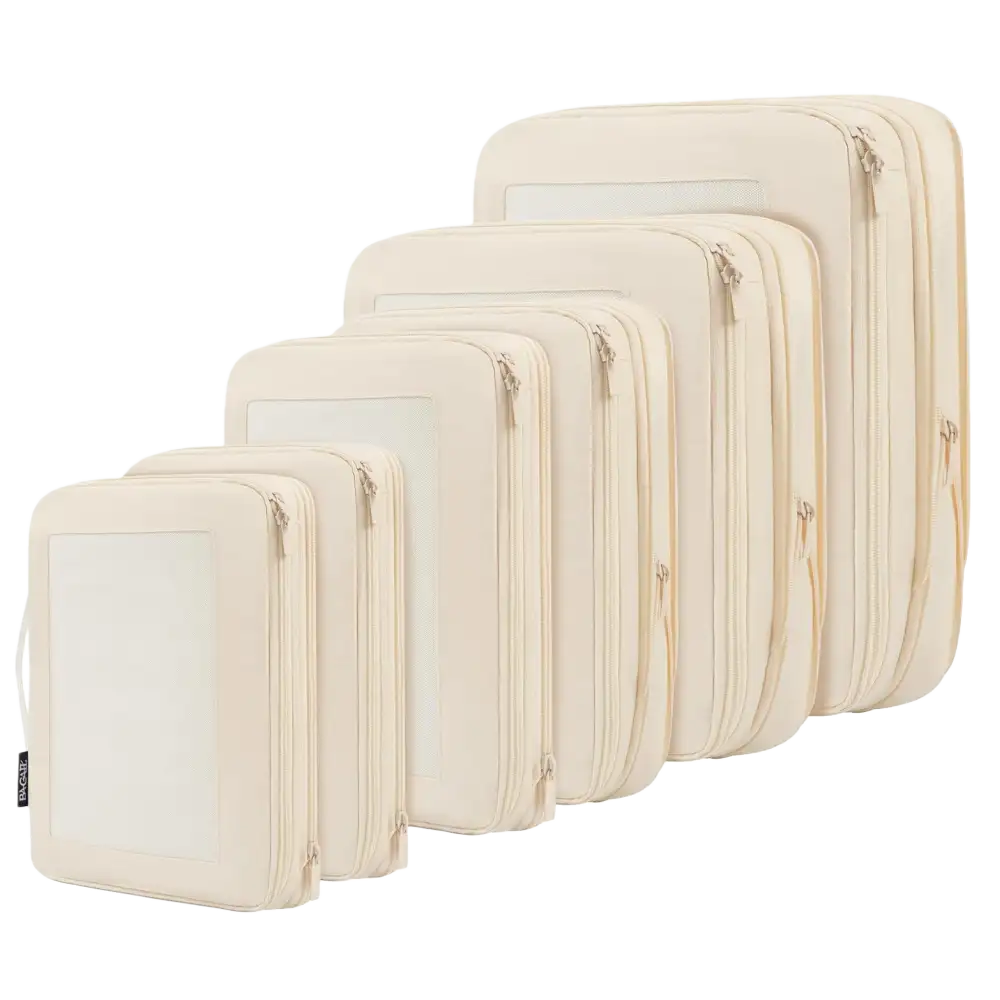 bagail-6-set-square-mesh-compression-packing-cubes-travel-organizers-for-luggage image 2