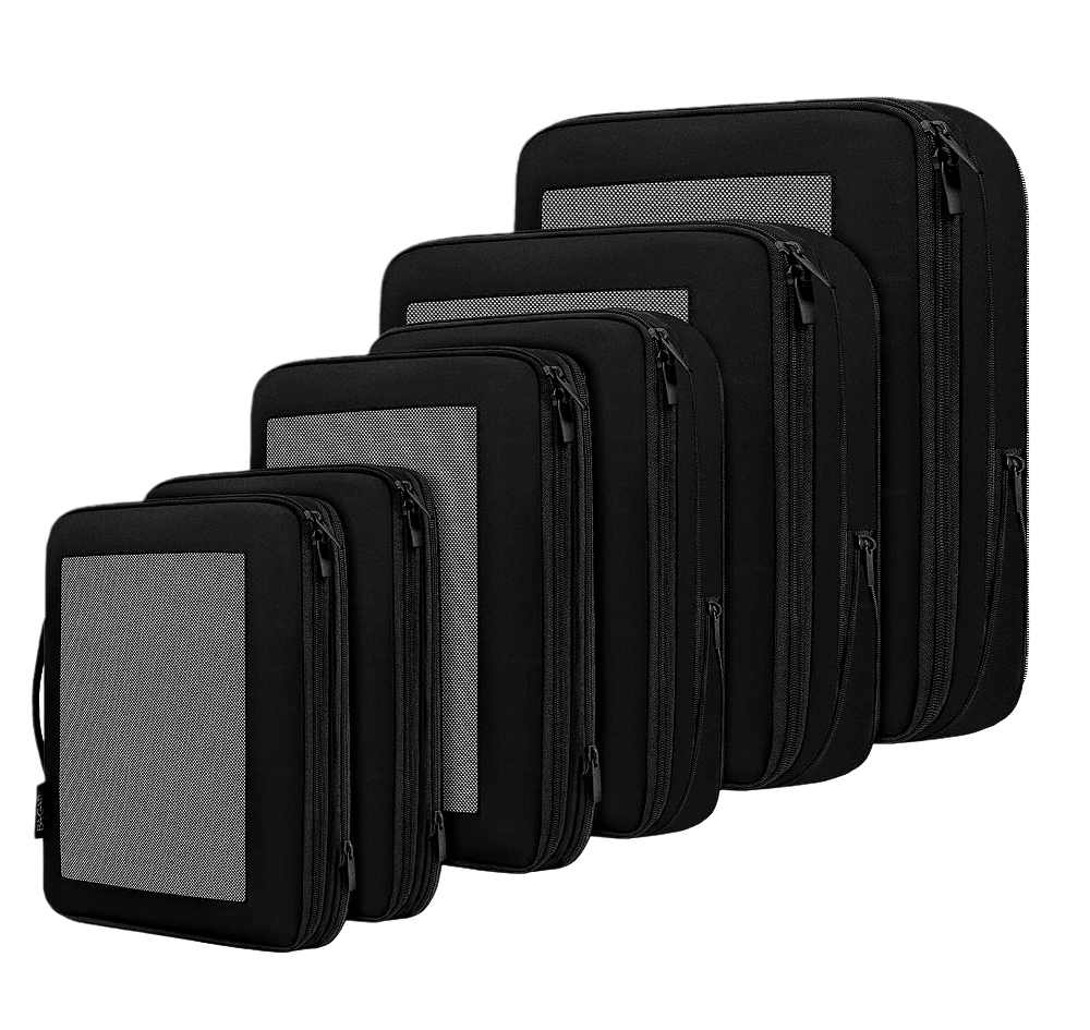 bagail-5-set-square-mesh-compression-packing-cubes-expandable-travel-organizers- image 7