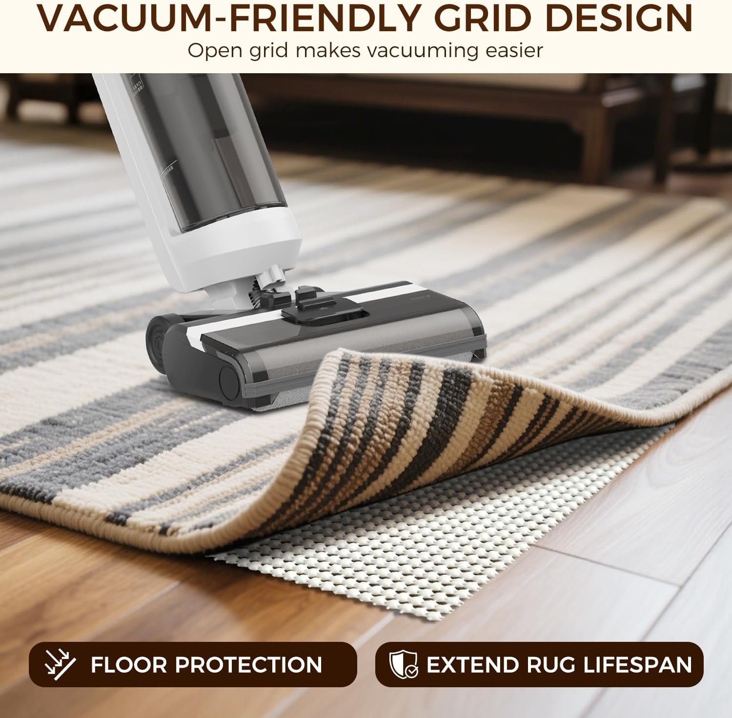bagail-basics-non-slip-rug-pad-gripper-for-hardwood-floors-extra-thick-under-rug image 5