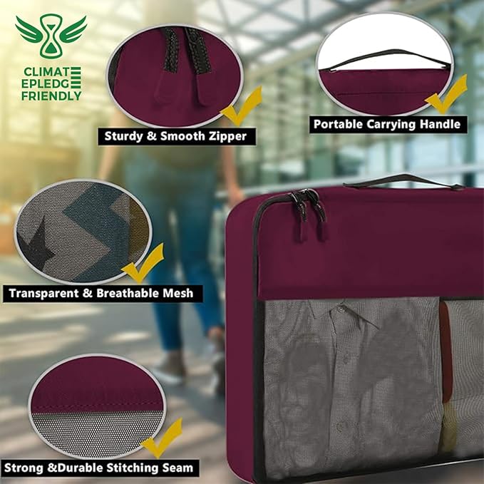 bagail-8-set-packing-cubes-luggage-packing-organizers-for-travel-suitcase-and-ca image 3