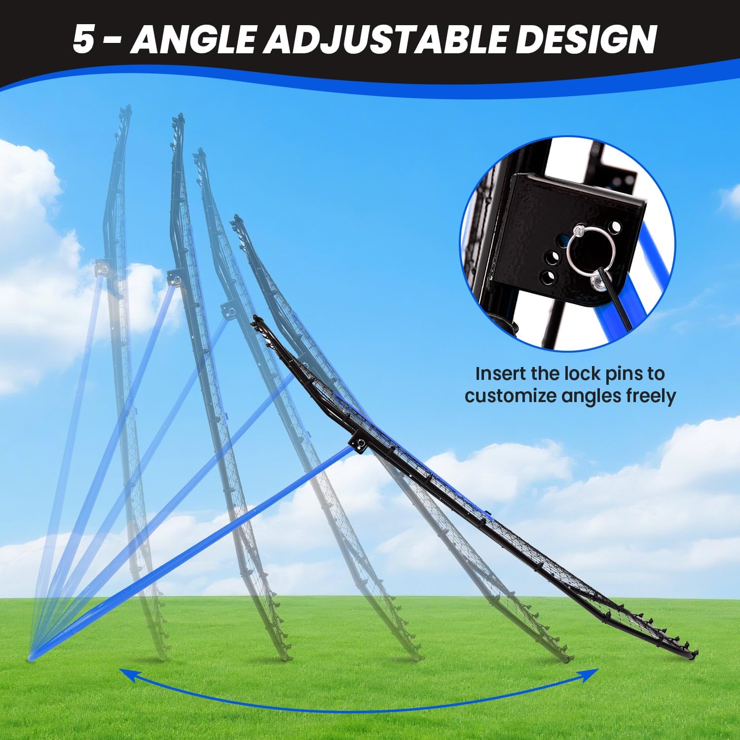 bagail-volleyball-rebounder-net-7x4-ft-adjustable-angles-sturdy-base image 2