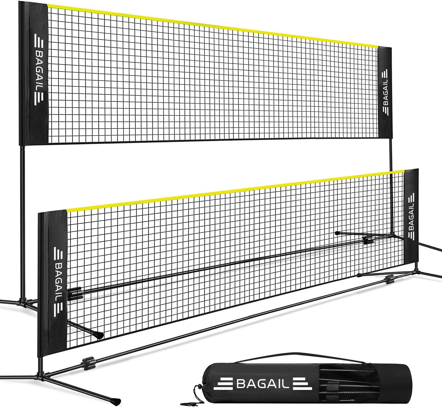 bagail-badminton-net-height-adjustable-kids-volleyball-net-foldable-nylon-net-10 image 1