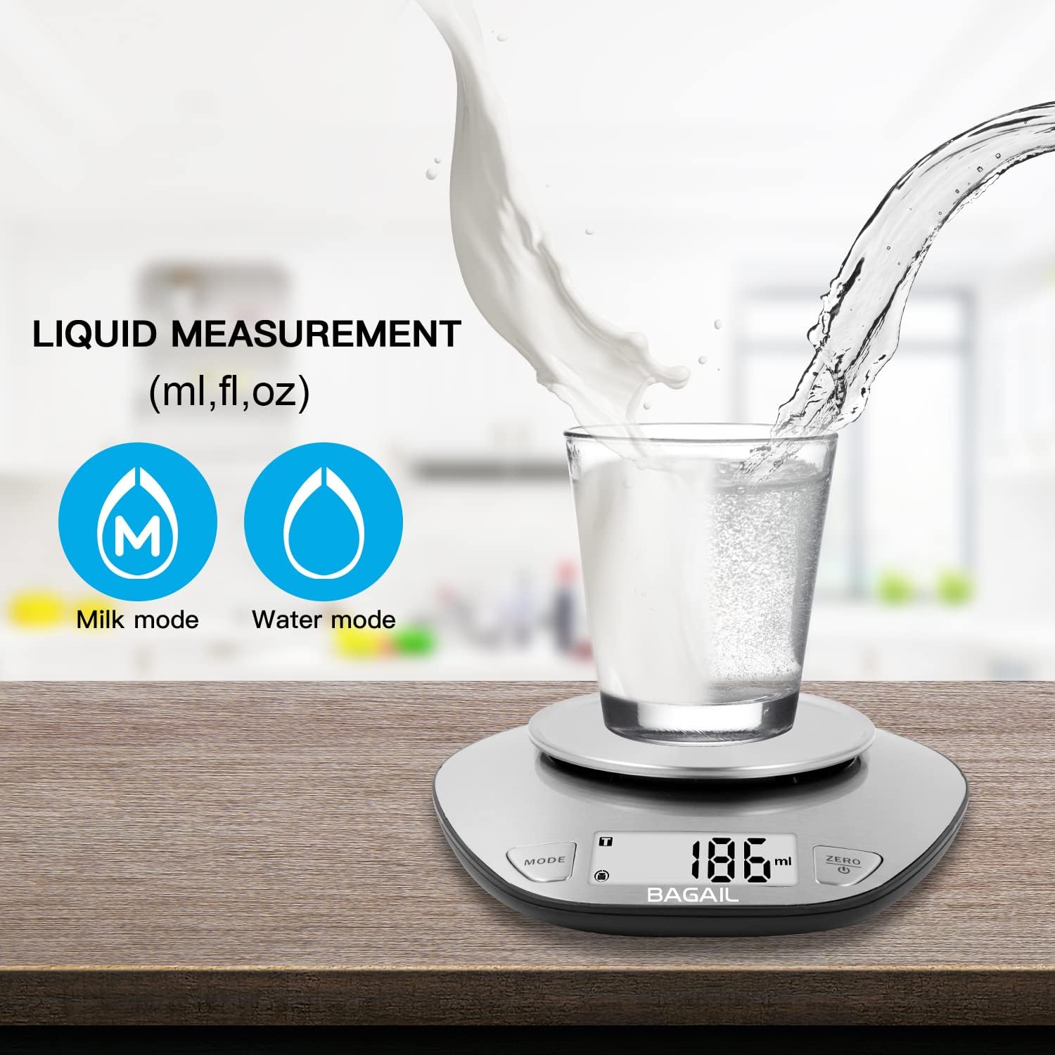 bagail-basics-digital-kitchen-scale-large-clear-display-stainless-steel-mixing-b image 5
