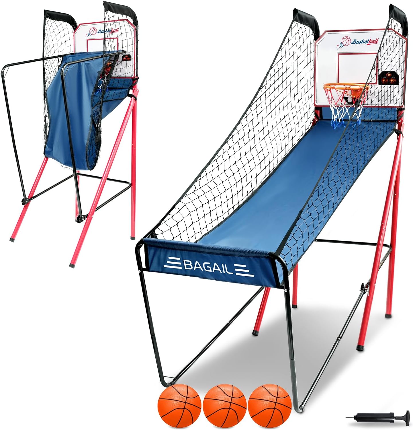 bagail-basketball-shooting-game-foldable-arcade-with-8-game-modes-electronic-sco image 8
