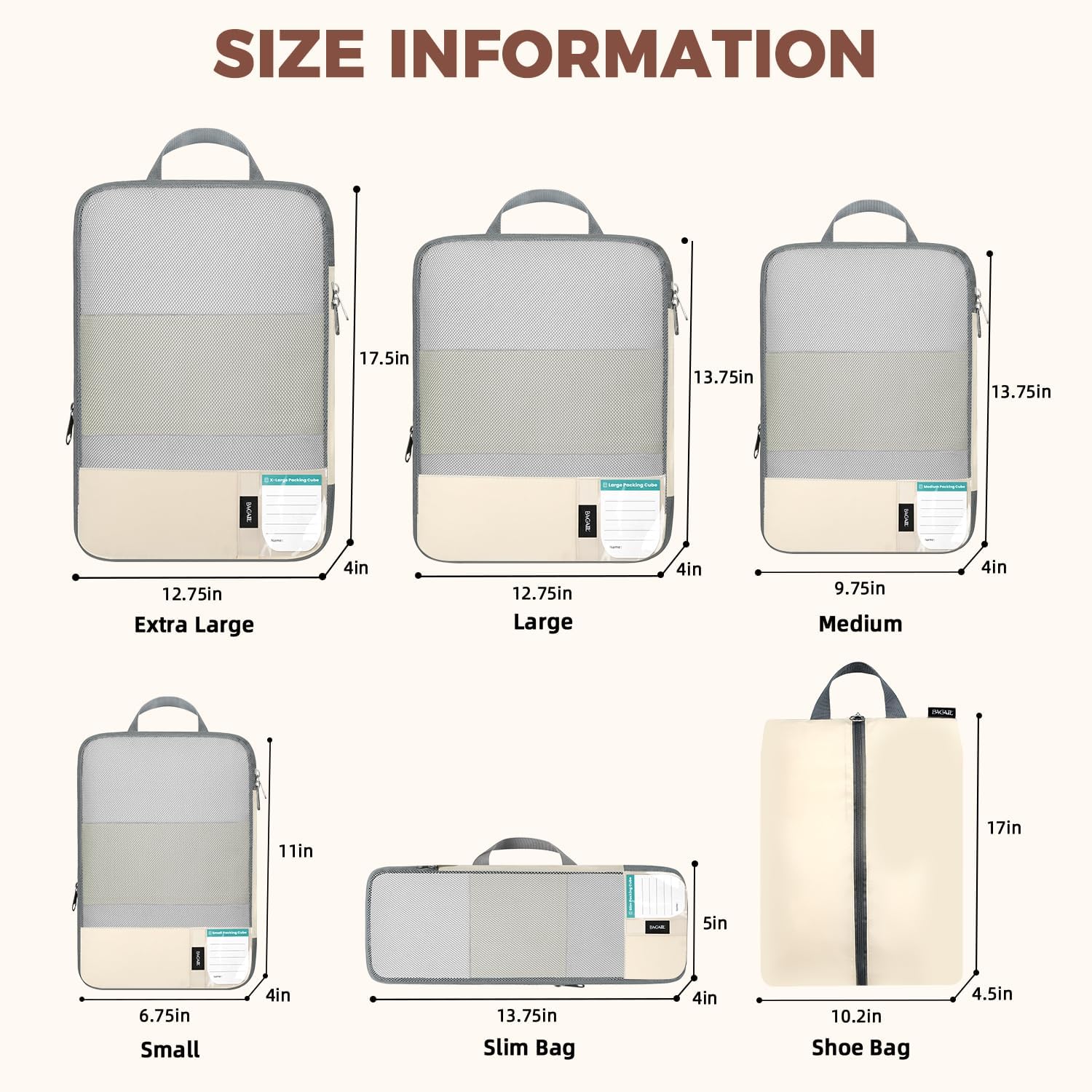 bagail-6-piece-ultra-light-compression-packing-cubes-with-labels-packing-checkli image 2