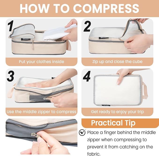 bagail-6-set-ultralight-compression-packing-cubes-with-70d-full-mesh-travel-orga image 7