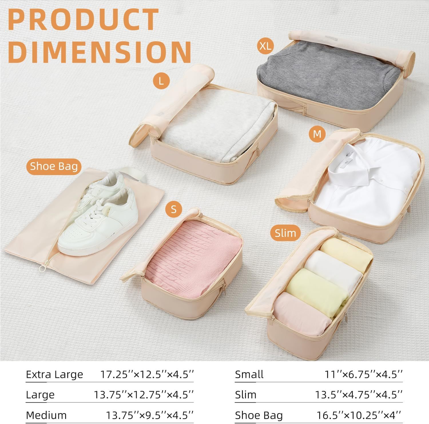 bagail-5-set-square-mesh-compression-packing-cubes-expandable-travel-organizers- image 3