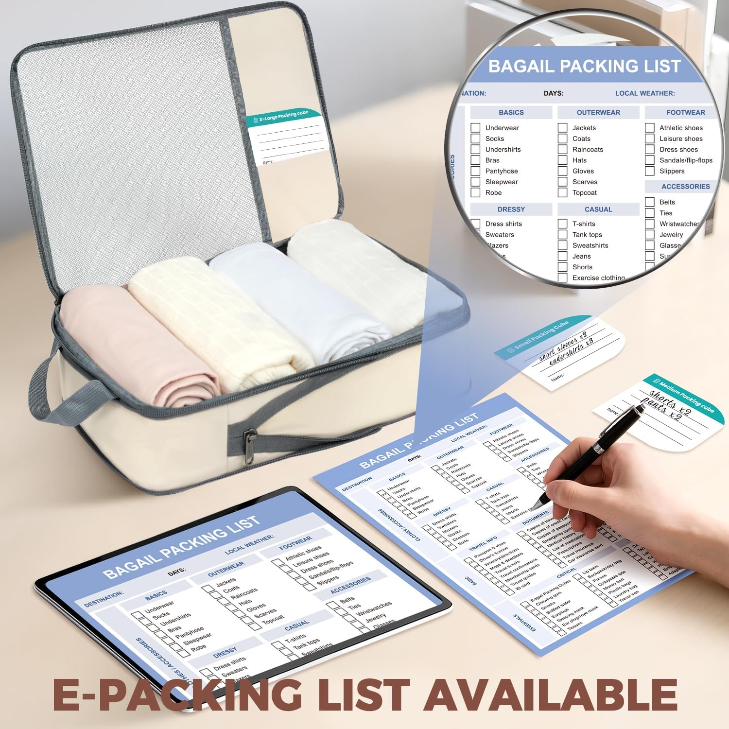 bagail-6-piece-ultra-light-compression-packing-cubes-with-labels-packing-checkli image 8