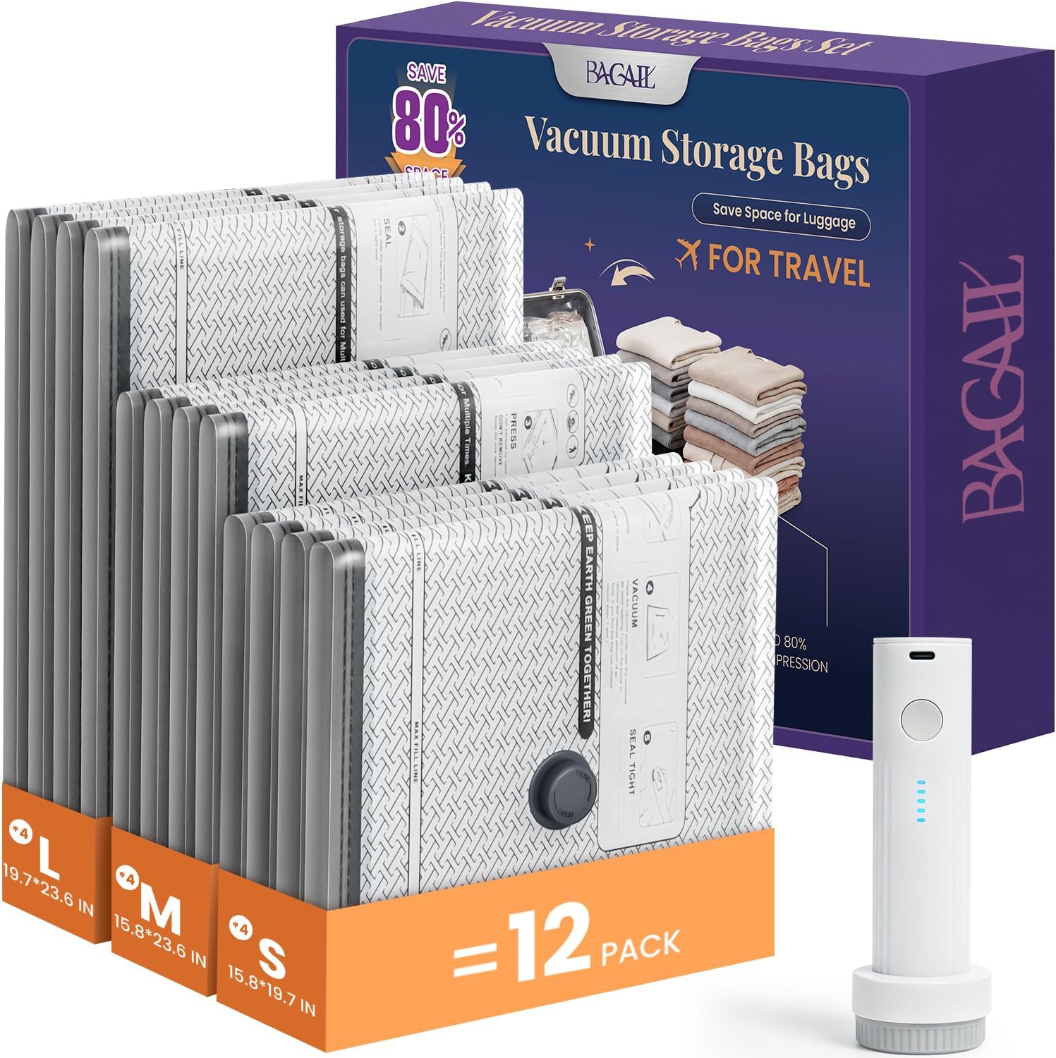 bagail-vacuum-bags-for-travel-with-rechargeable-pump-space-saving-compression-ba image 2