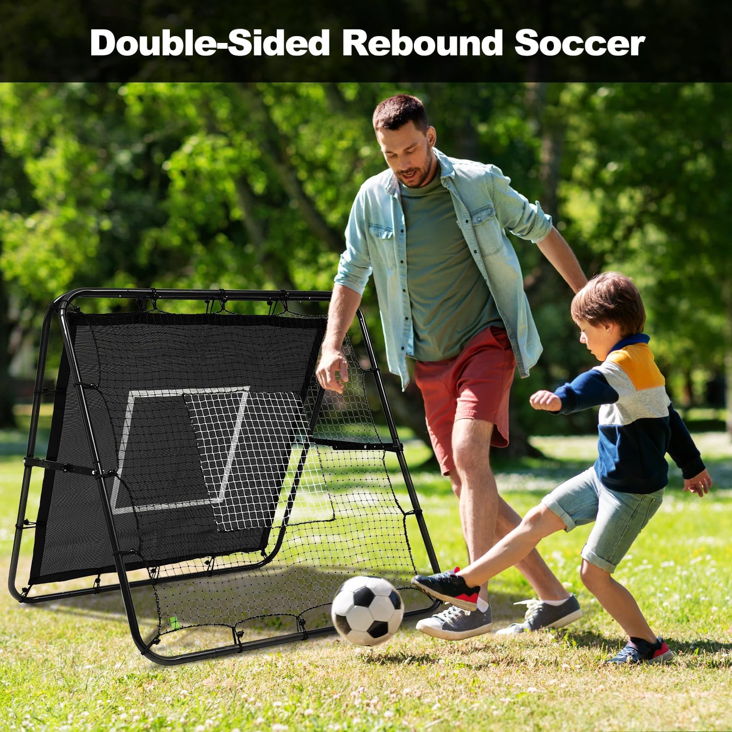 bagail-soccer-rebounder-net-4x4-ft-adjustable-angle-pitch-back image 6