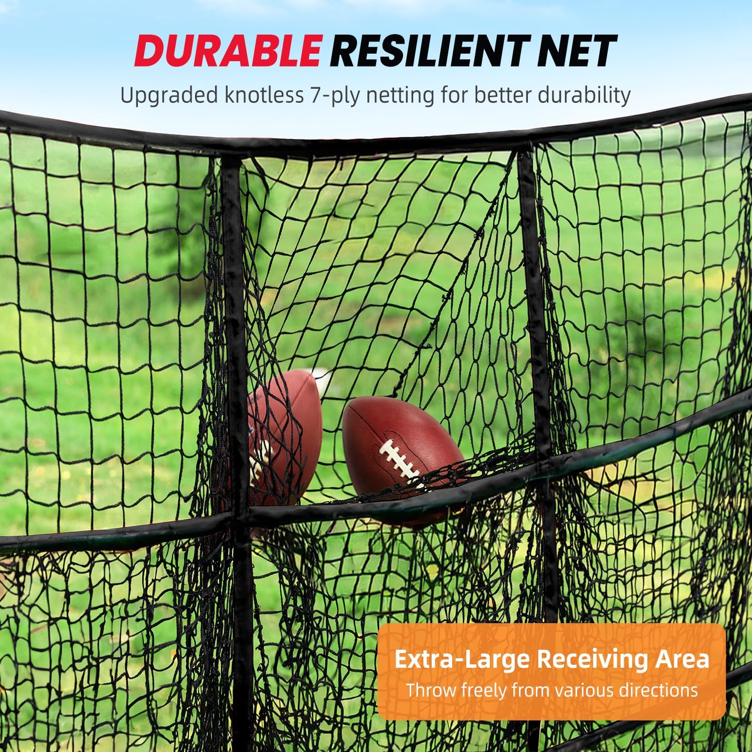 bagail-football-throwing-net-5-or-9-target-pockets-heavy-duty-portable-qb-accura image 5