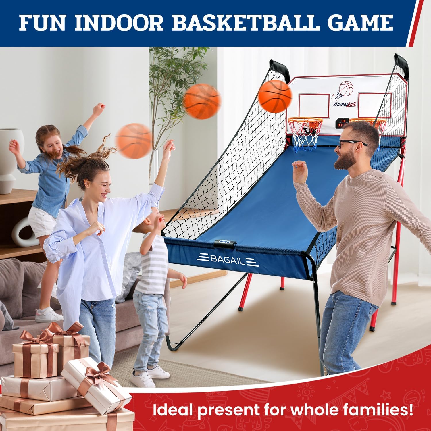bagail-basketball-shooting-game-foldable-arcade-with-8-game-modes-electronic-sco image 7