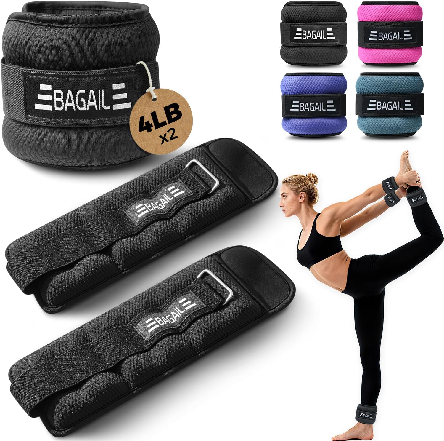 bagail-ankle-and-wrist-weights-for-women-men-1-pair-0-5-10-lbs image 5