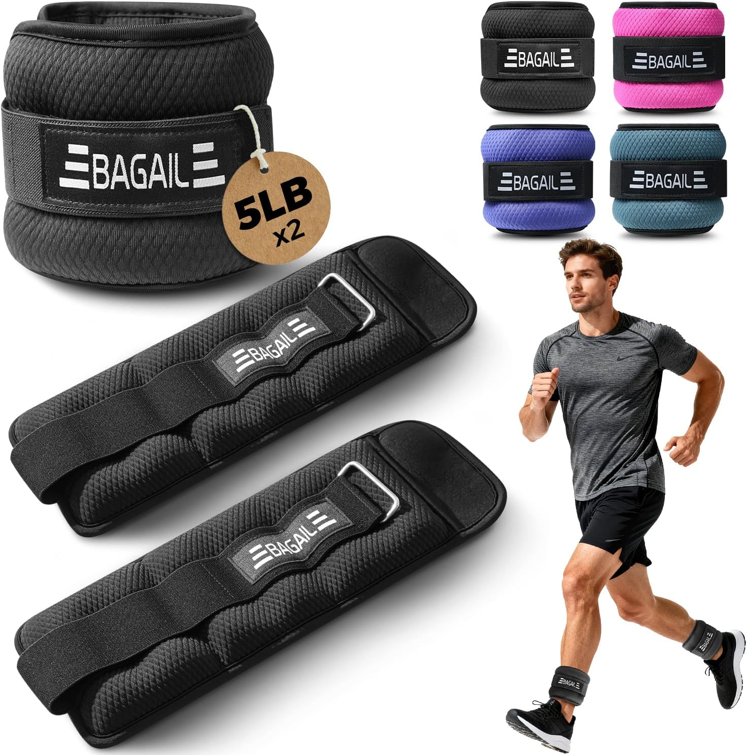 bagail-ankle-and-wrist-weights-for-women-men-1-pair-0-5-10-lbs image 6