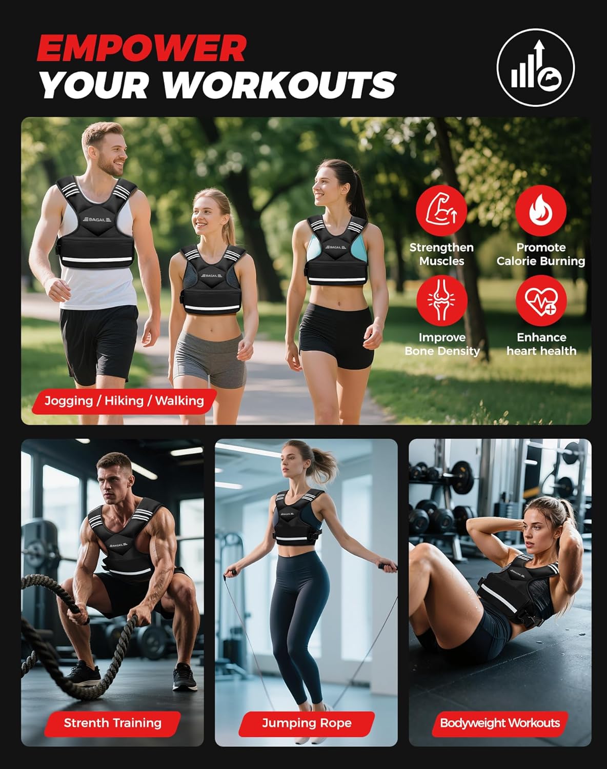 bagail-adjustable-weighted-vest-4-10-12-18-20-32lb-x-shape-u-neck-with-6-removab image 6