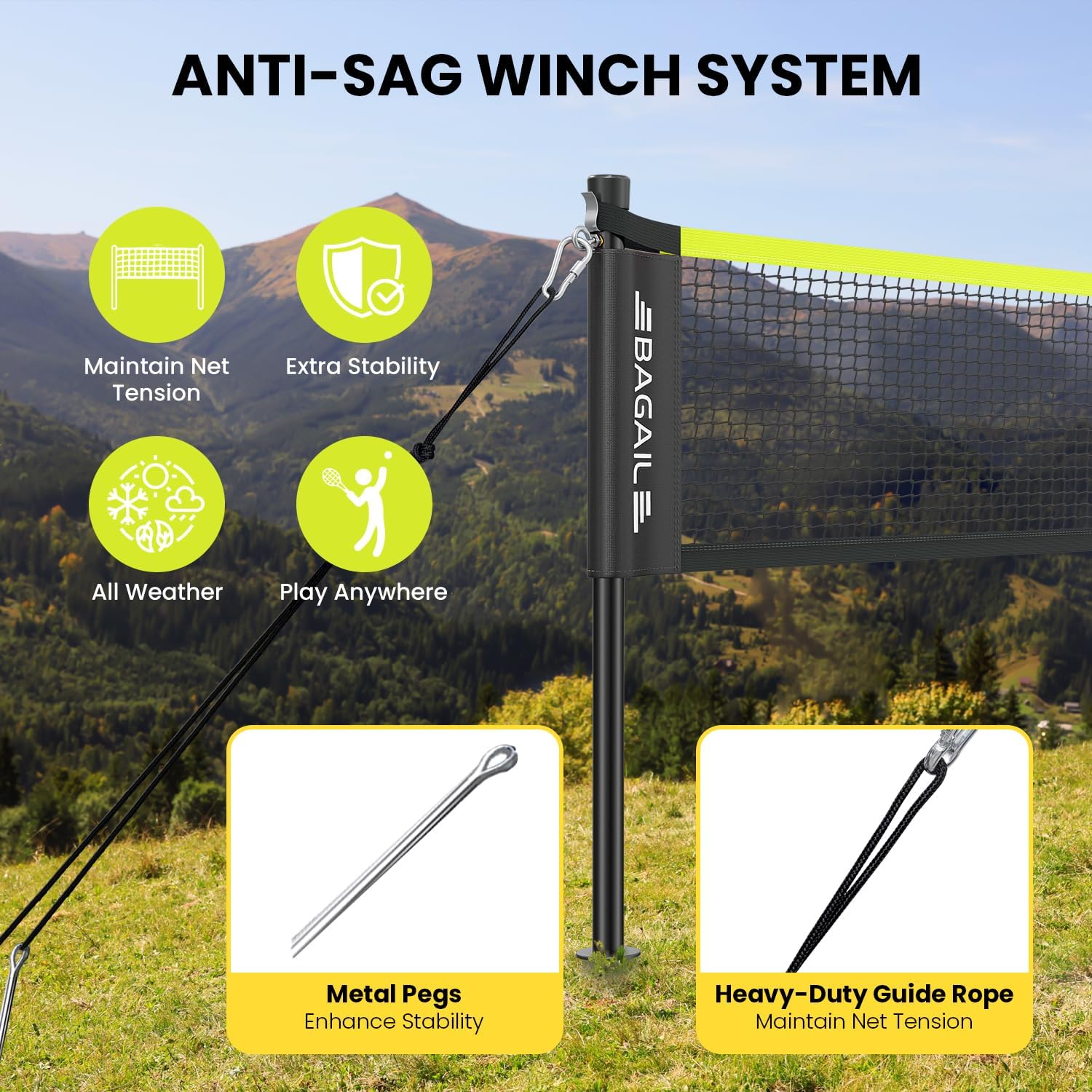 bagail-outdoor-badminton-net-set-with-anti-sag-winch-system-official-size-20ft-x image 2