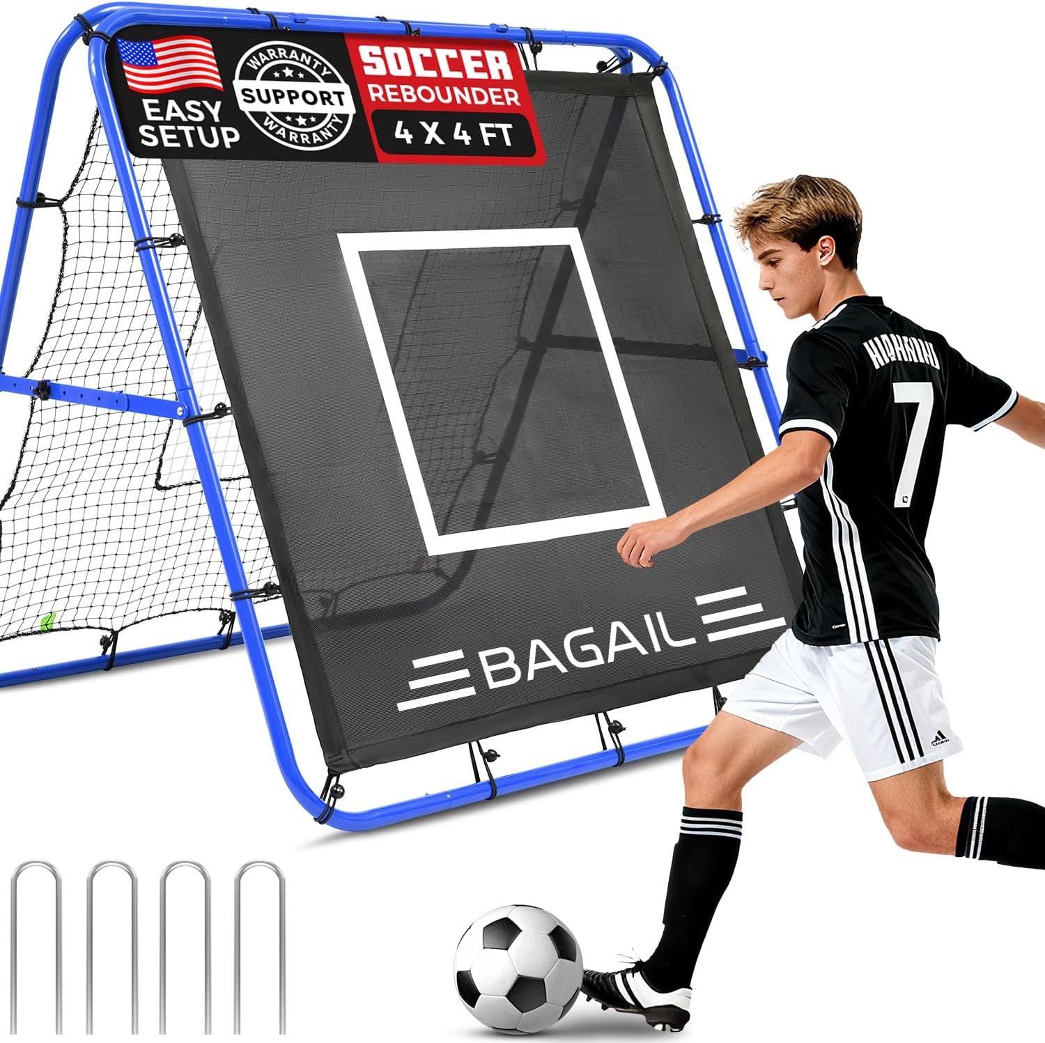 bagail-soccer-rebounder-net-4x4-ft-adjustable-angle-pitch-back image 8