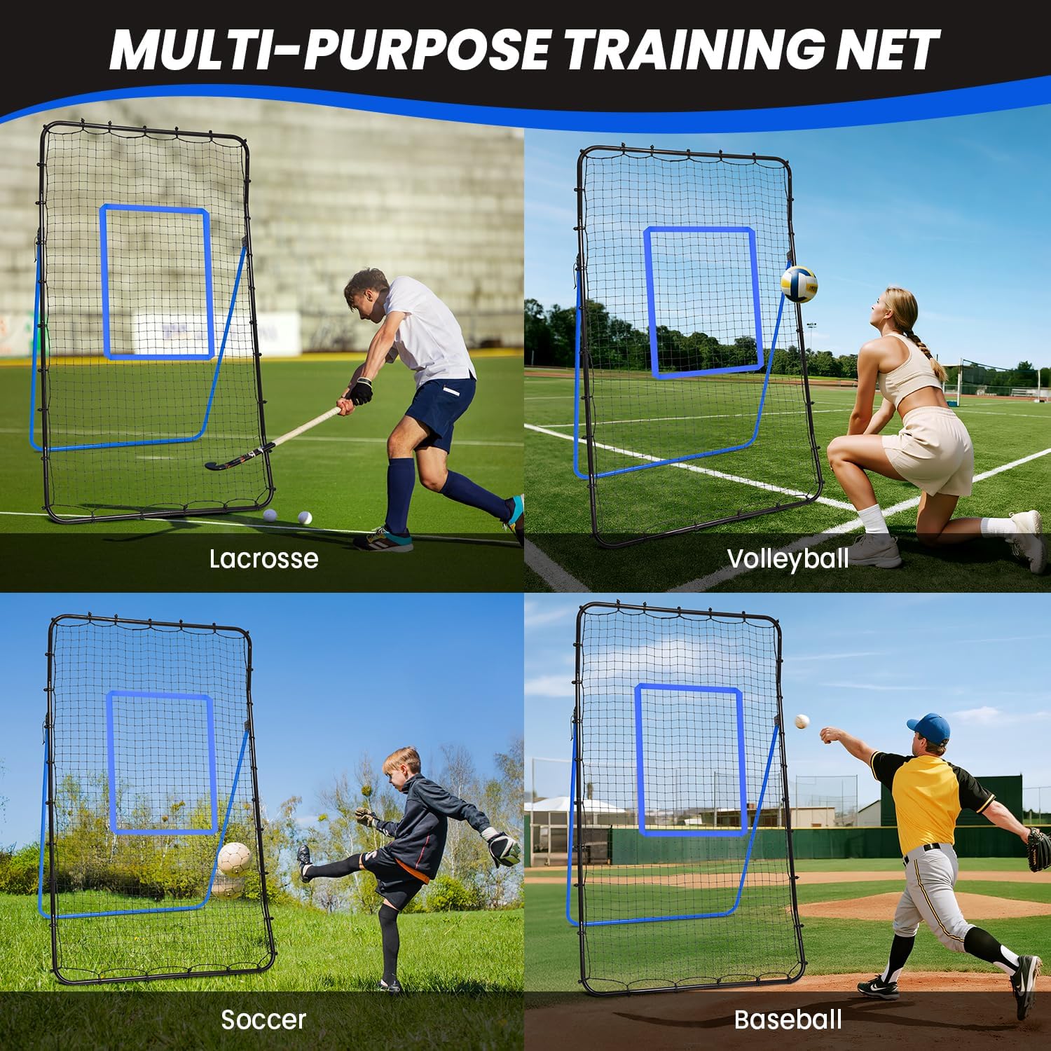 bagail-volleyball-rebounder-net-7x4-ft-adjustable-angles-sturdy-base image 7