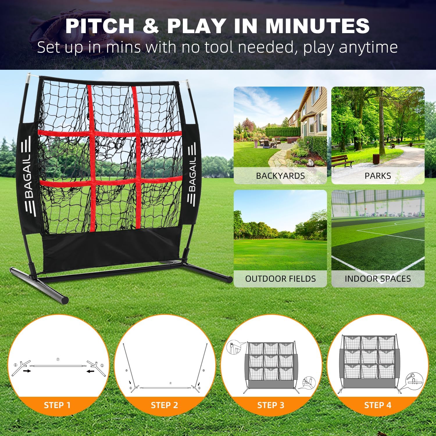 bagail-baseball-and-softball-pitching-net-with-9-pockets-portable-practice-targe image 6