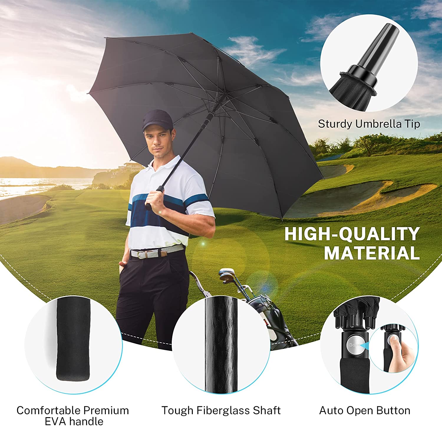 gonex-62-inch-large-golf-umbrella-double-canopy-with-upf-50-protection image 5