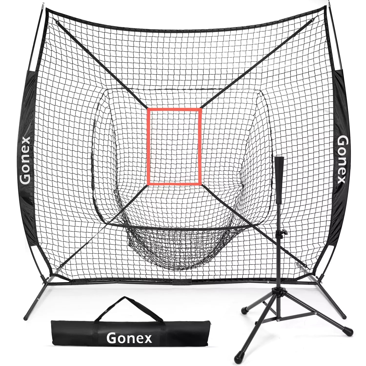 gonex-7x7-baseball-practice-hitting-net-and-tee image 1