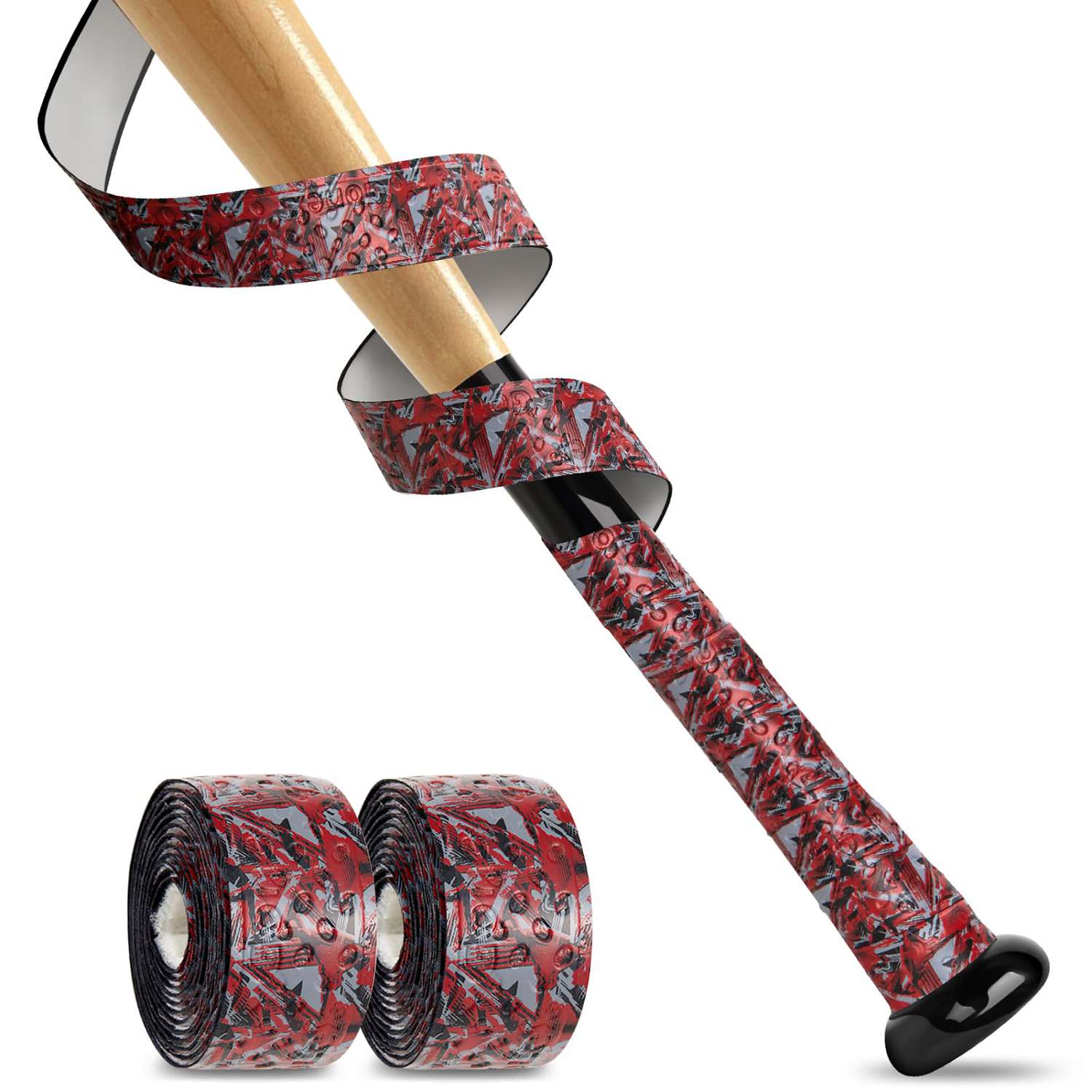 gonex-baseball-bat-grip-tape-red-black-graffiti-40-1-inches image 8