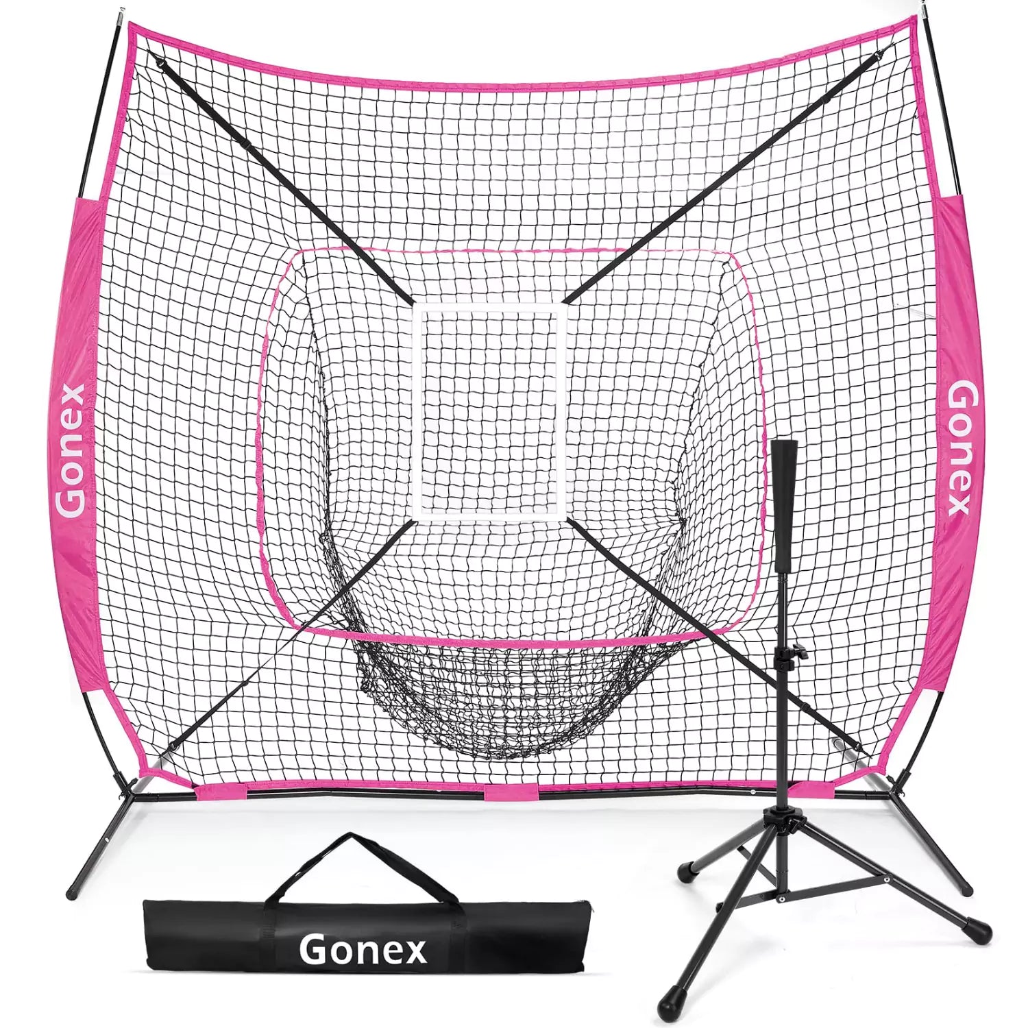 gonex-7x7-baseball-practice-hitting-net-and-tee image 2
