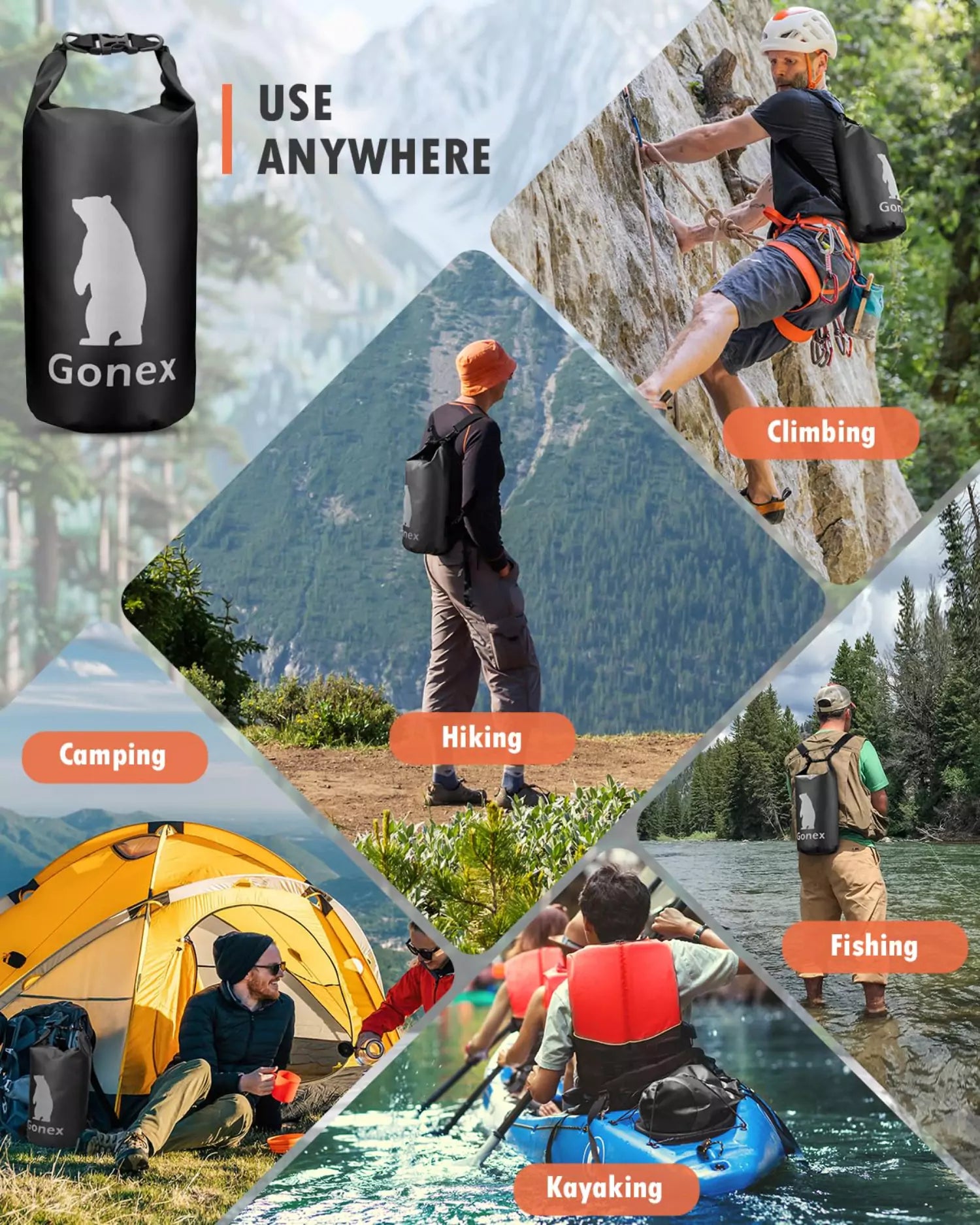 gonex-bear-proof-bag-kit-10l-waterproof-ultralight-bear-bag-for-camping image 7
