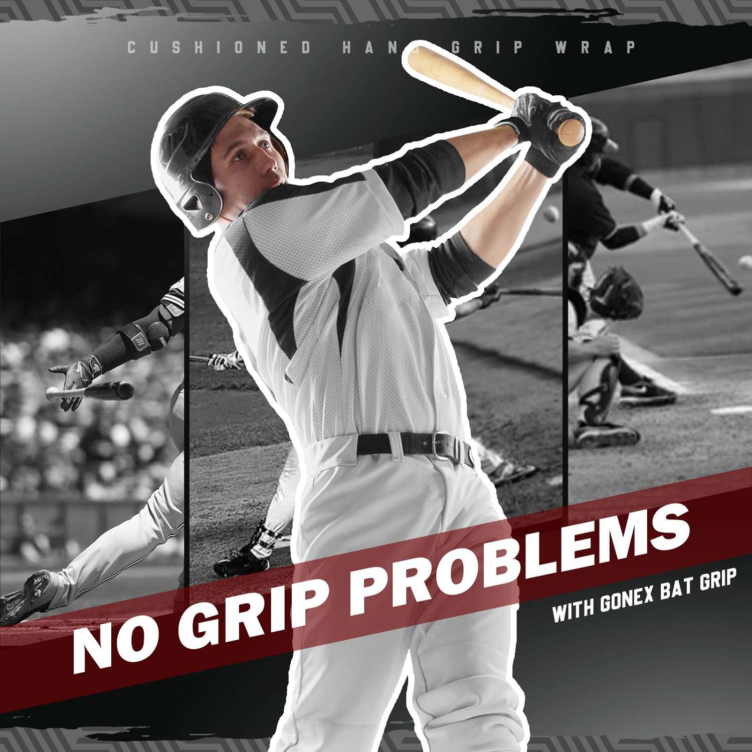 gonex-baseball-bat-grip-tape-non-slip-polymer-40-1-inches-customizable-fit image 4