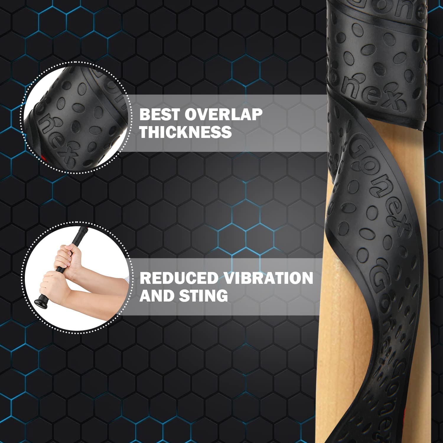 gonex-bat-grip-tape-non-slip-polymer-cushioned-40-1-length-for-wood-alloy-compos image 3