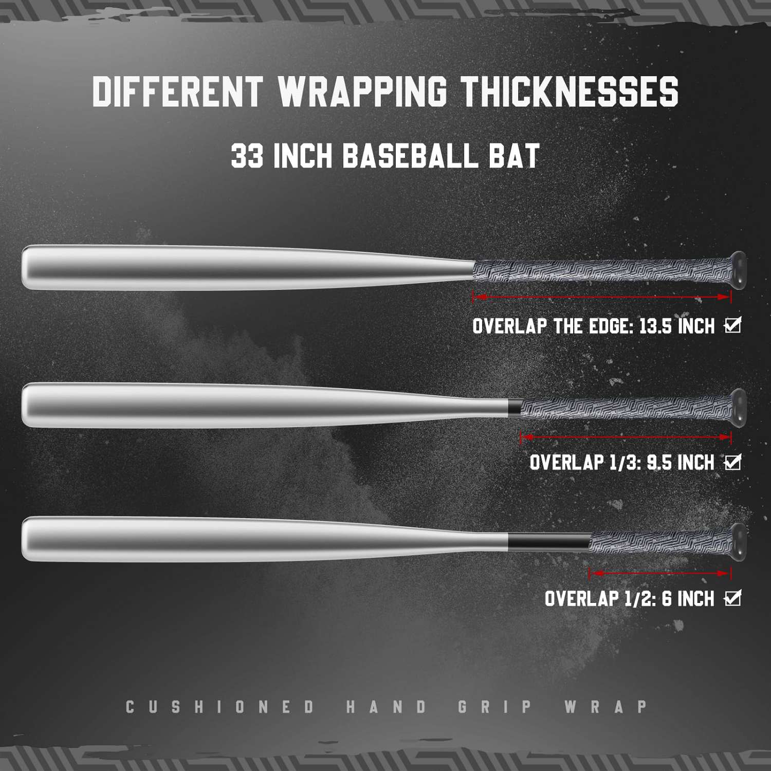 gonex-baseball-bat-grip-tape-non-slip-polymer-40-1-inches-customizable-fit image 5