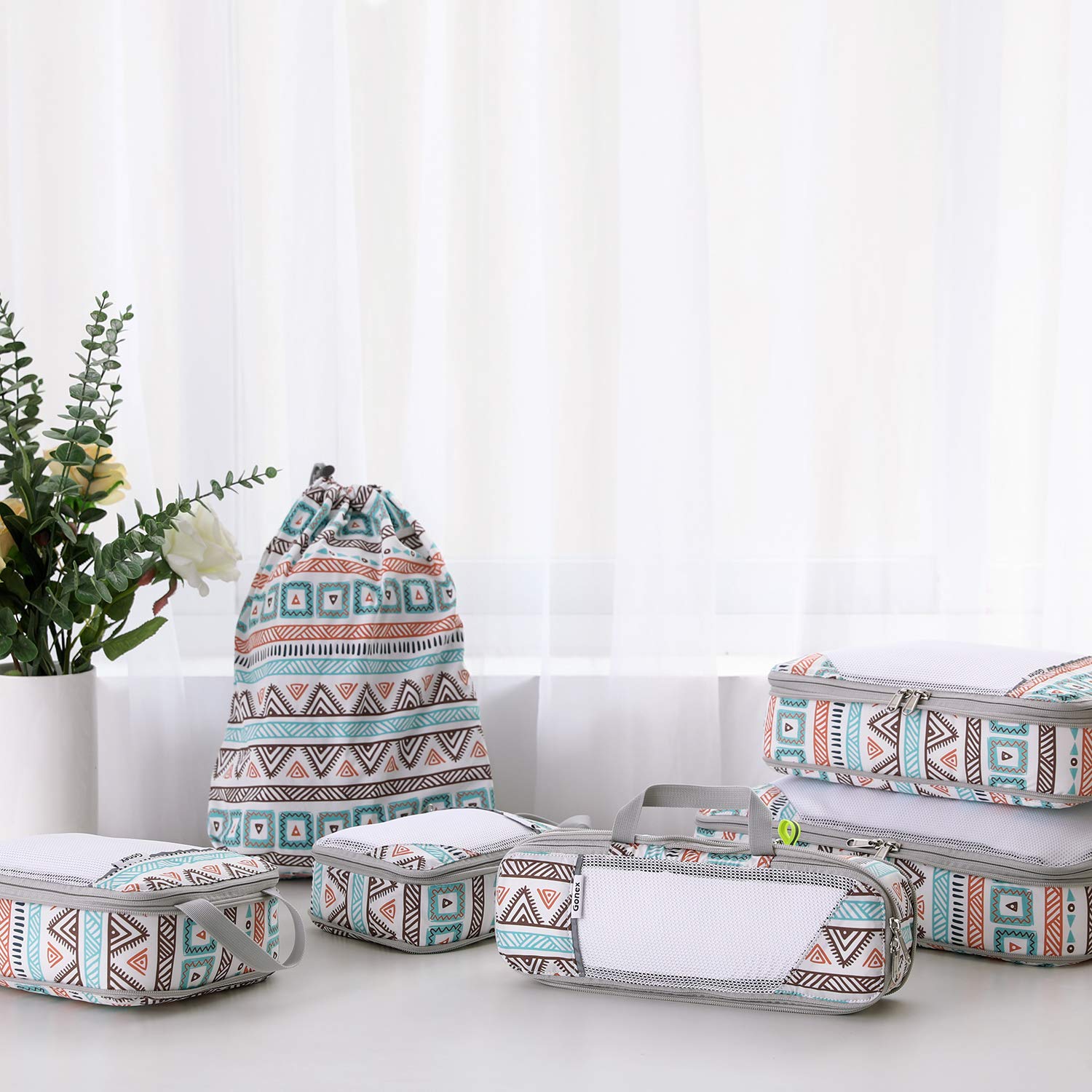 gonex-boho-compression-packing-cubes-6-piece-set image 5