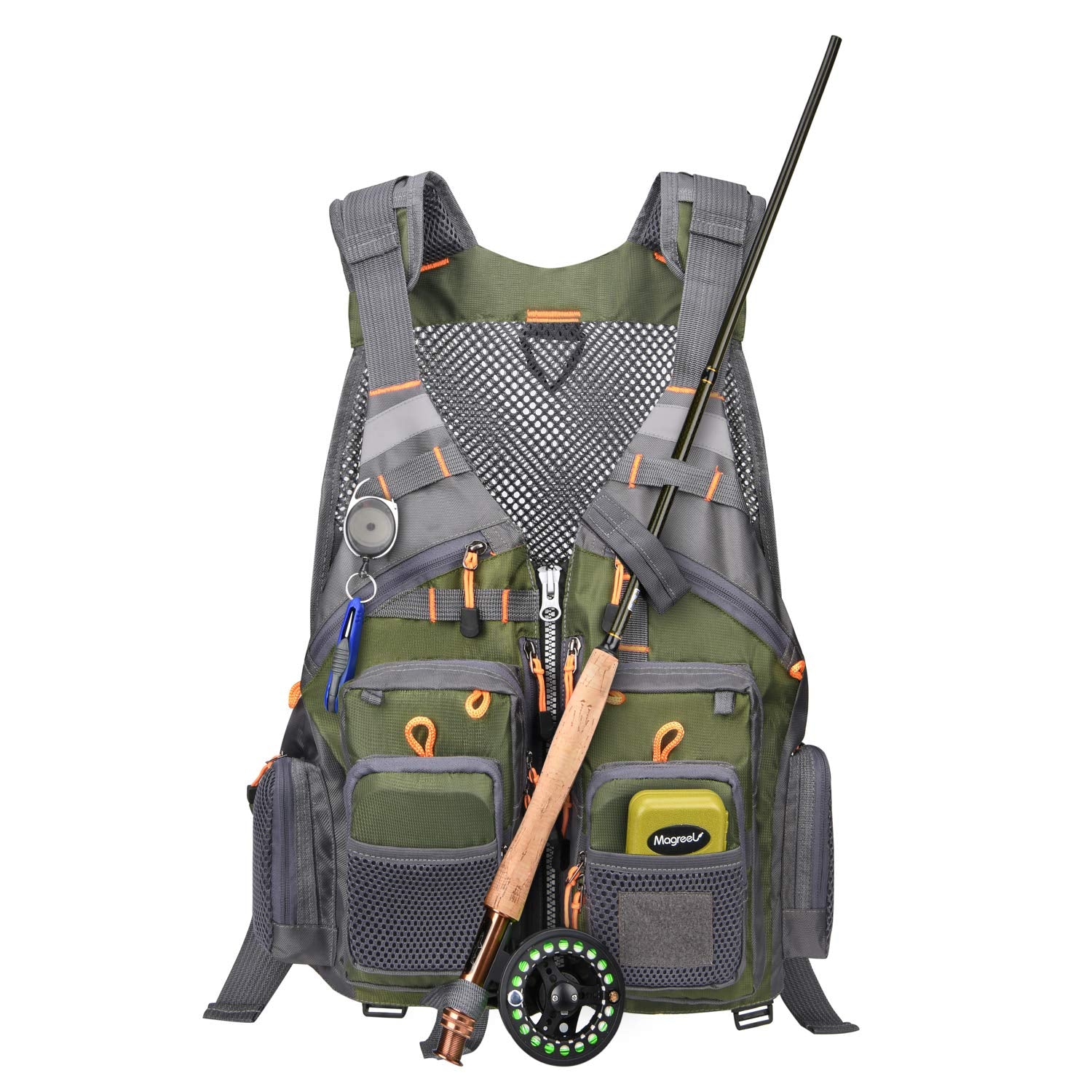 gonex-fly-fishing-vest-with-multiple-pockets-and-d-rings-adjustable-fit image 5