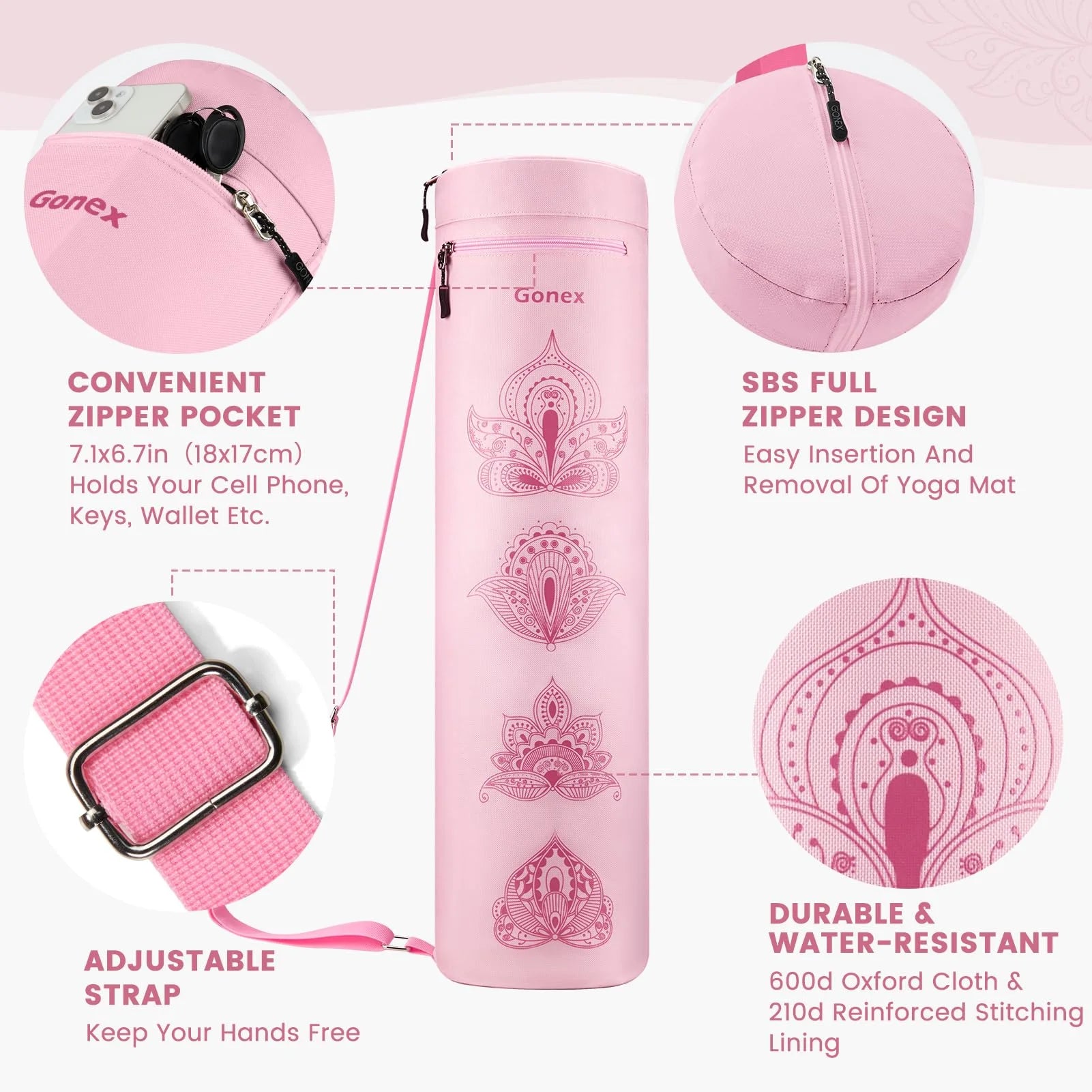 gonex-yoga-mat-bag-paisley image 3