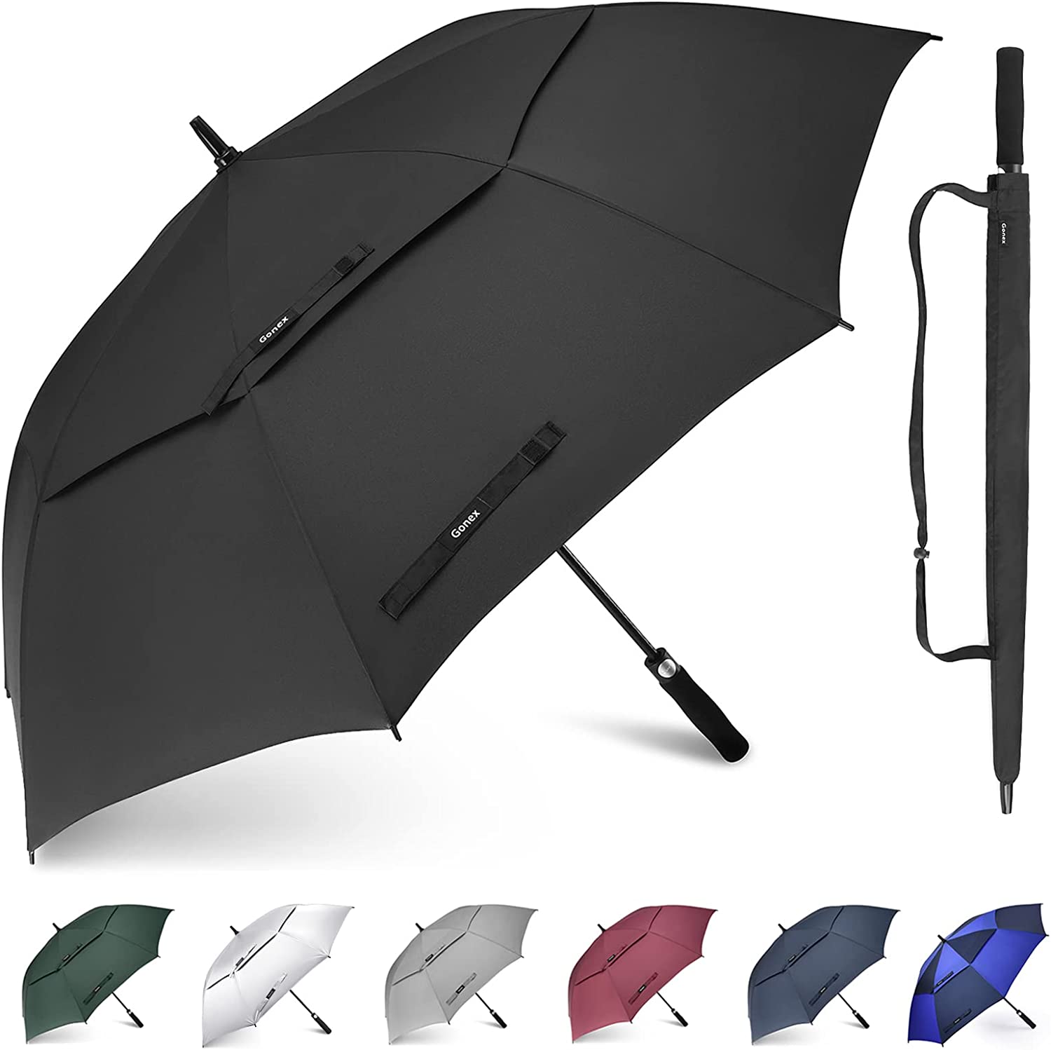 gonex-62-inch-large-golf-umbrella-double-canopy-with-upf-50-protection image 4