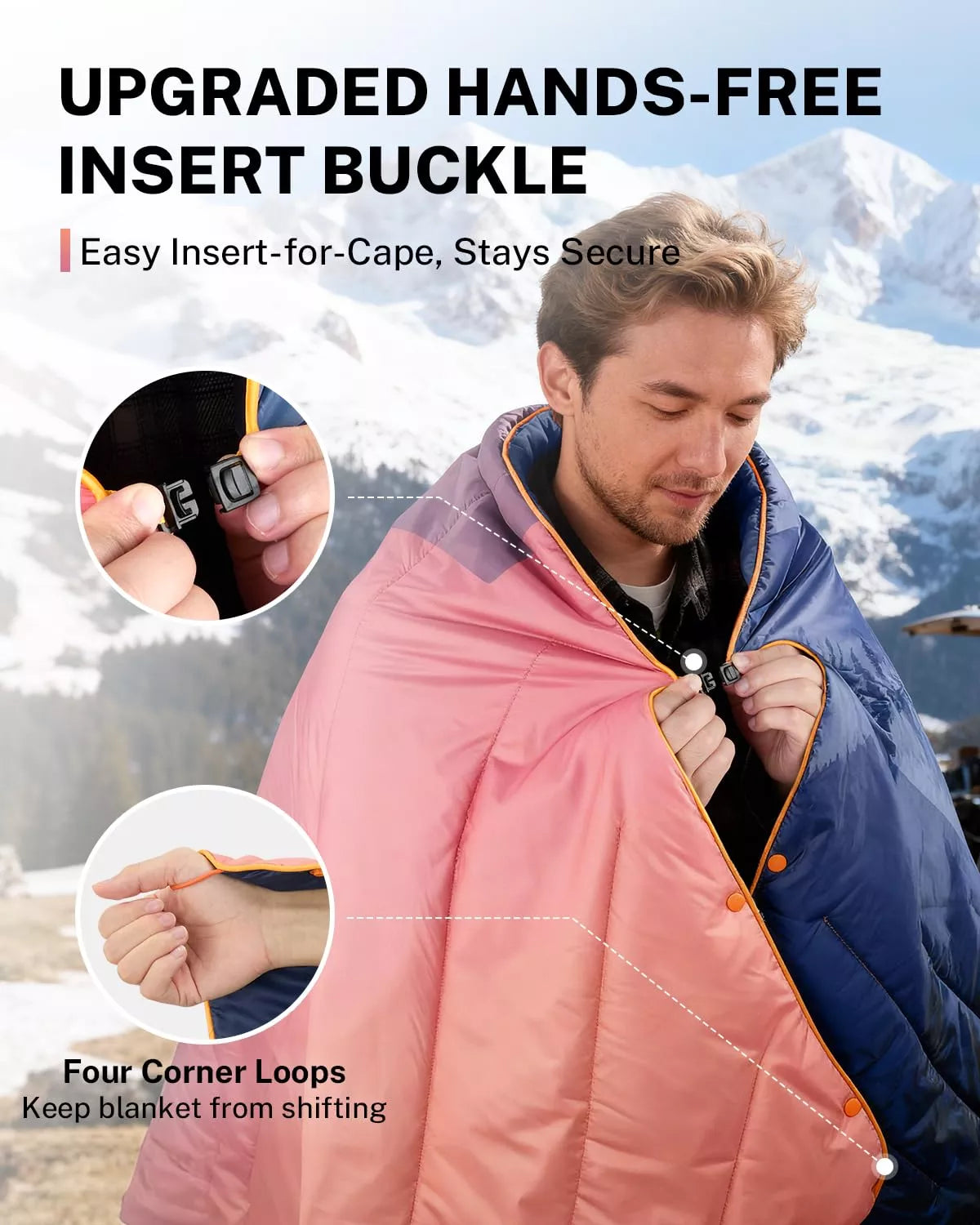 gonex-sunset-puffy-printed-outdoor-camping-blanket-79-x-55 image 2